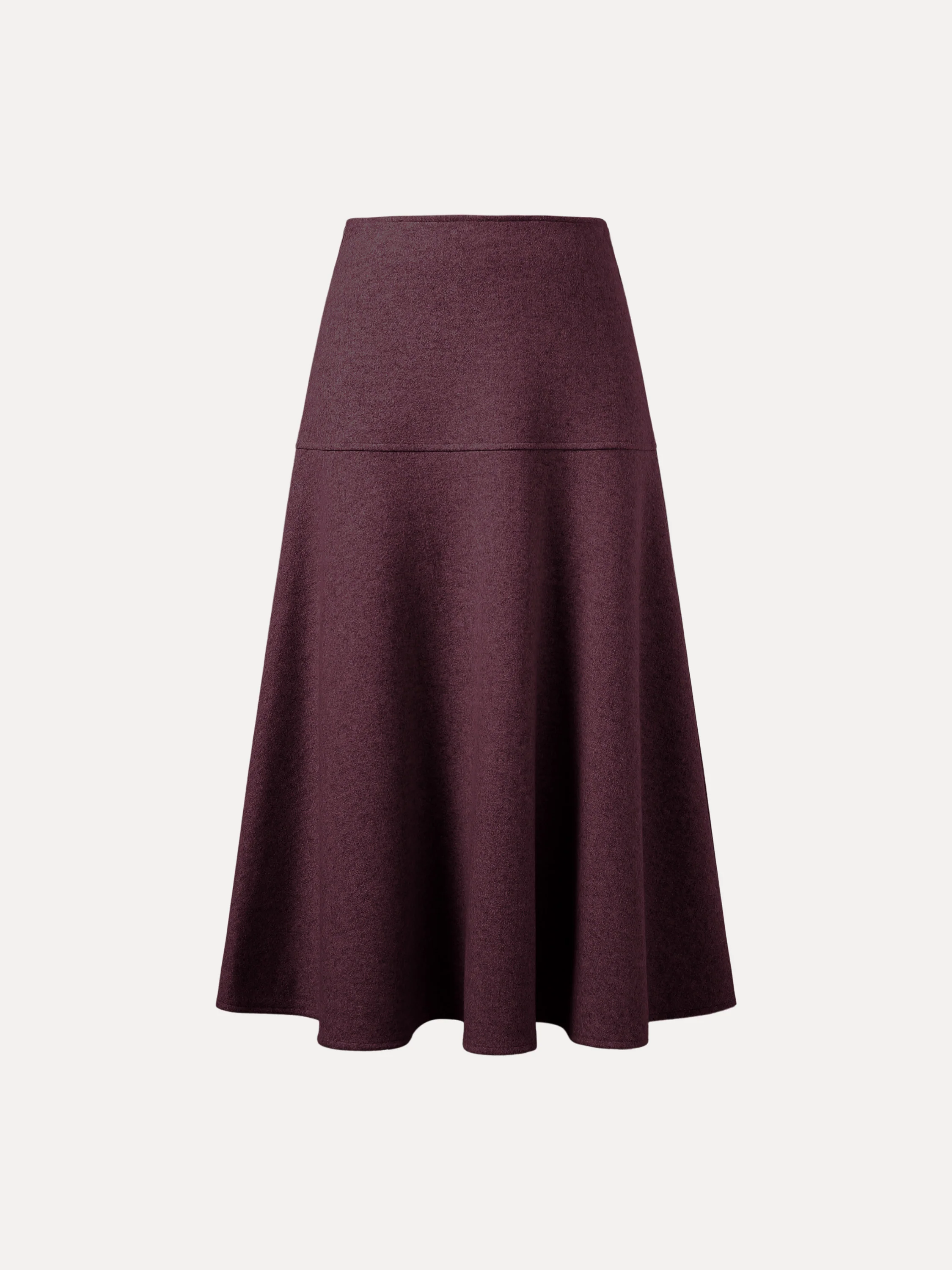 Wool-like Flared Long Skirt