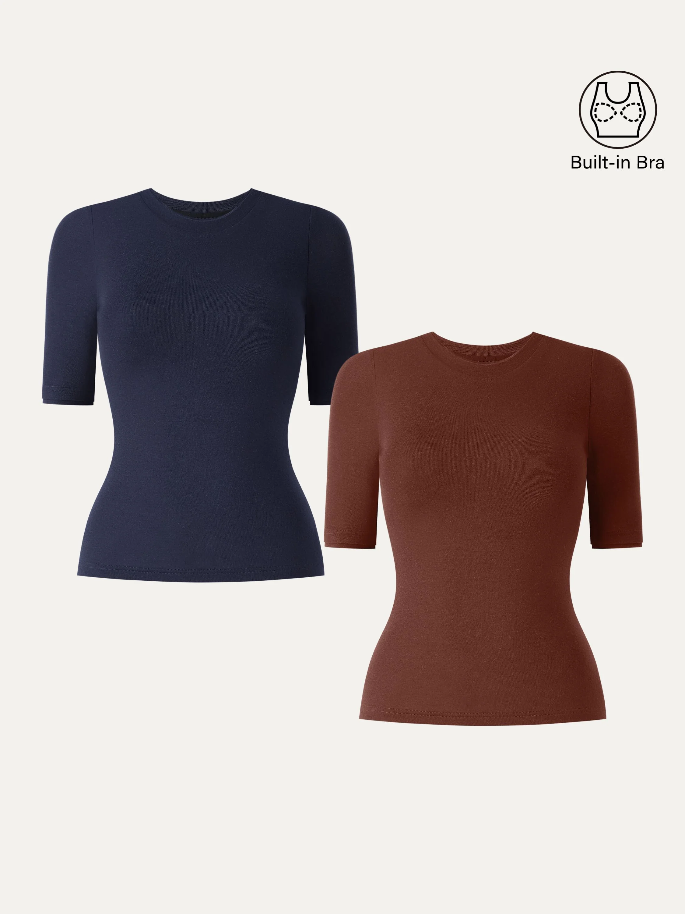 Lyocell Cashmere Crewneck Layered Cuff Brami