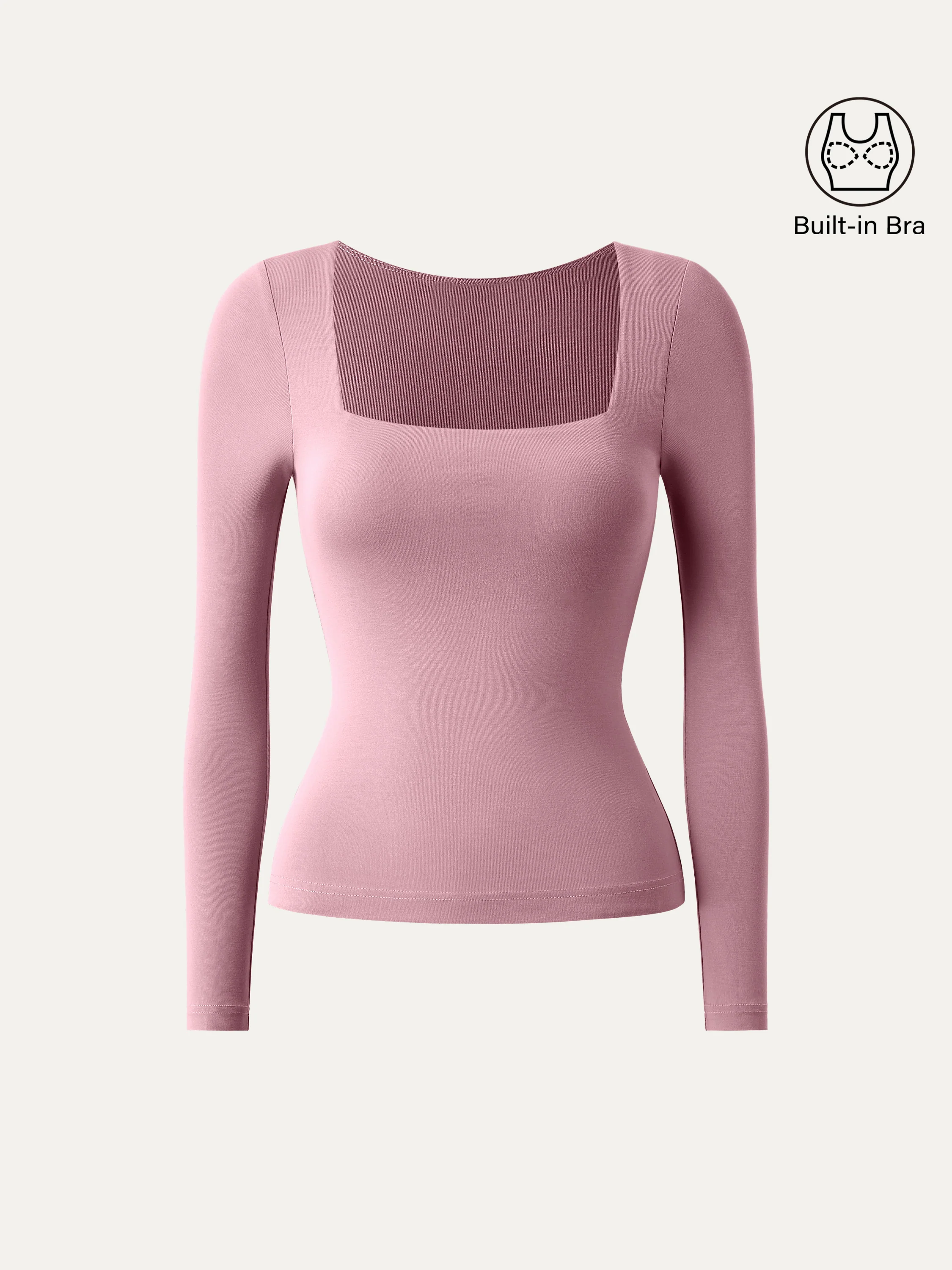 Square Neck Long Sleeve Breathable Brami