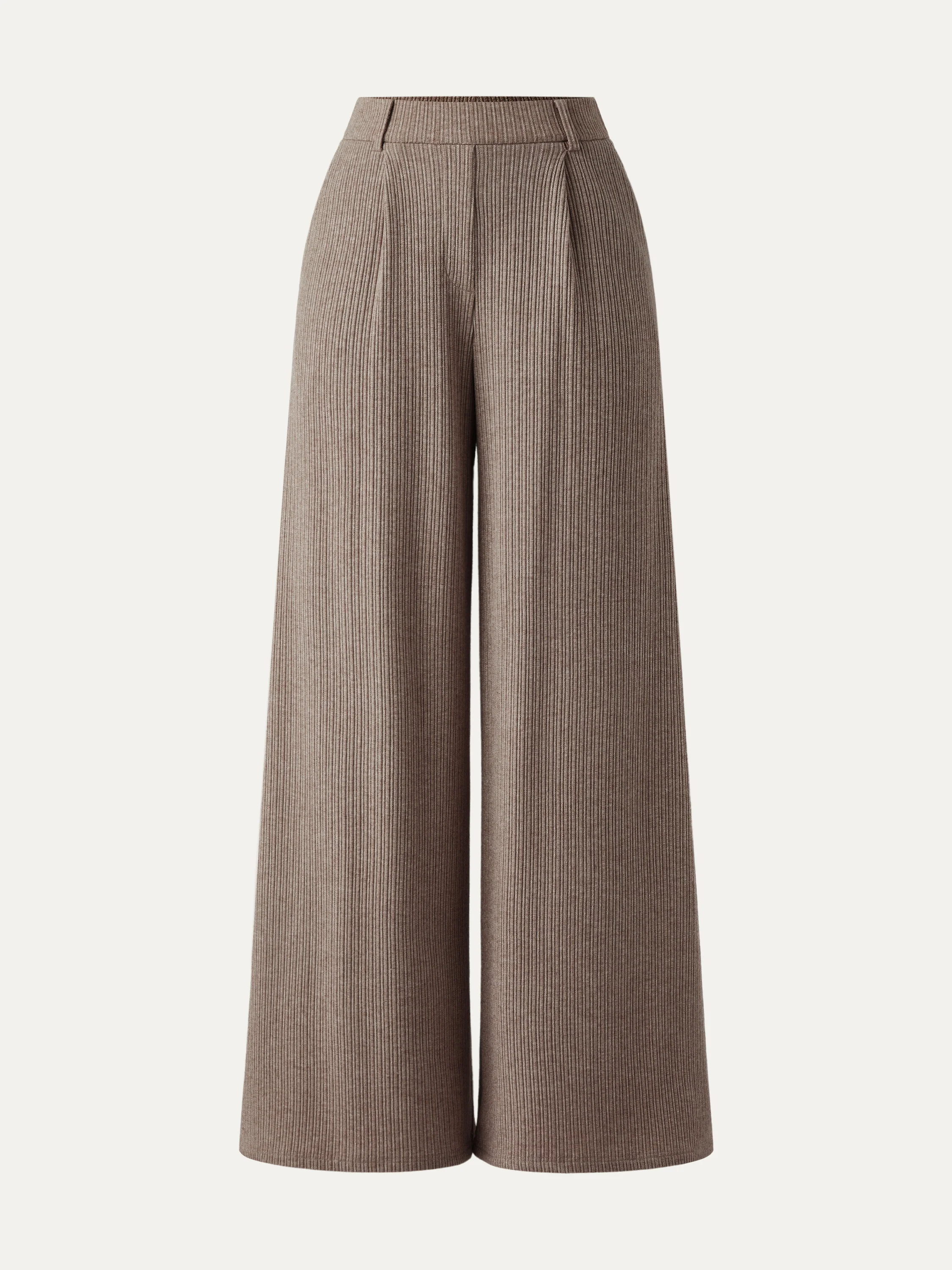 High-Waisted Pleated Wide-Leg Pants