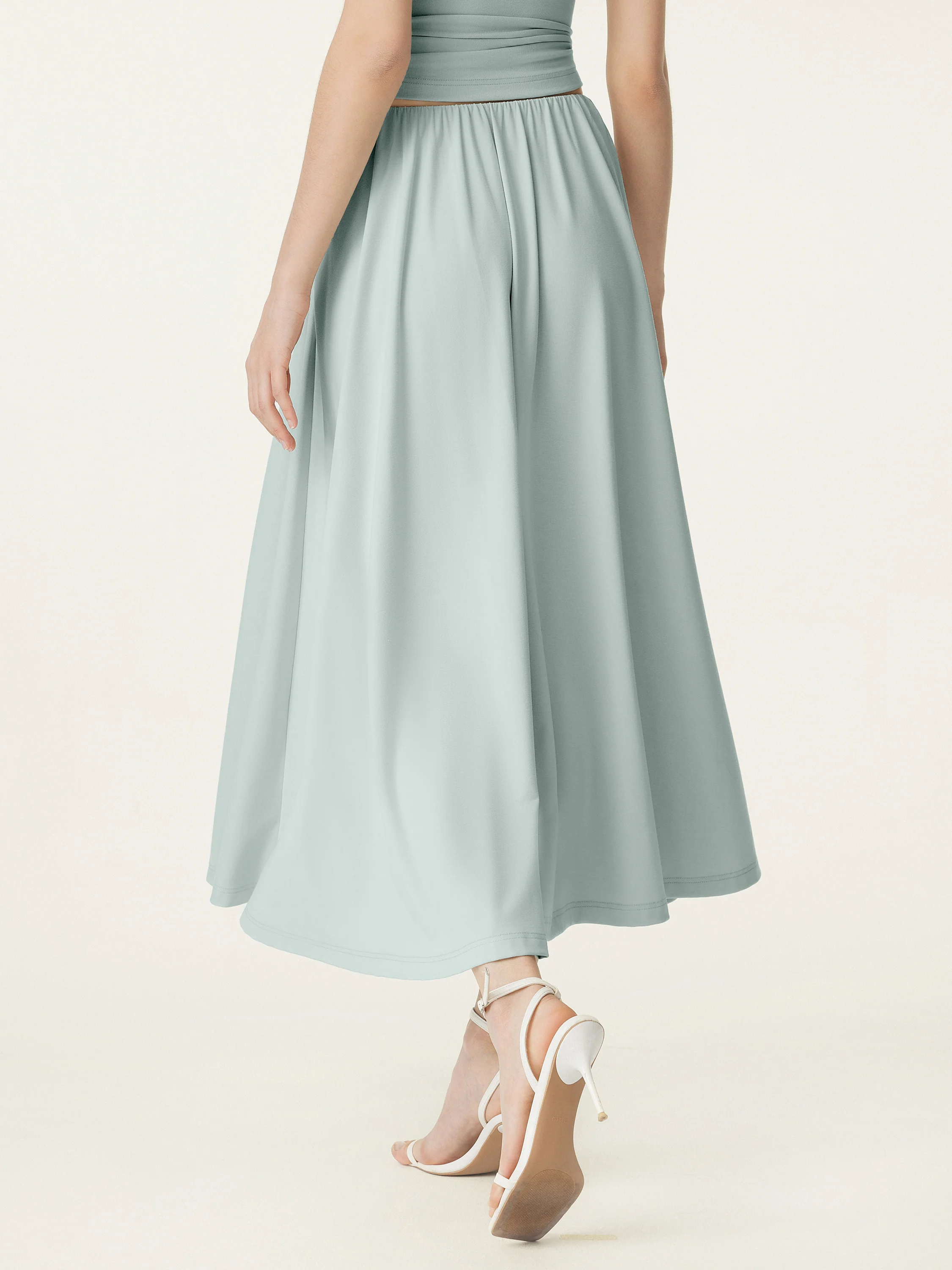 Maxi Skirt with Pockets in Umbrella Style