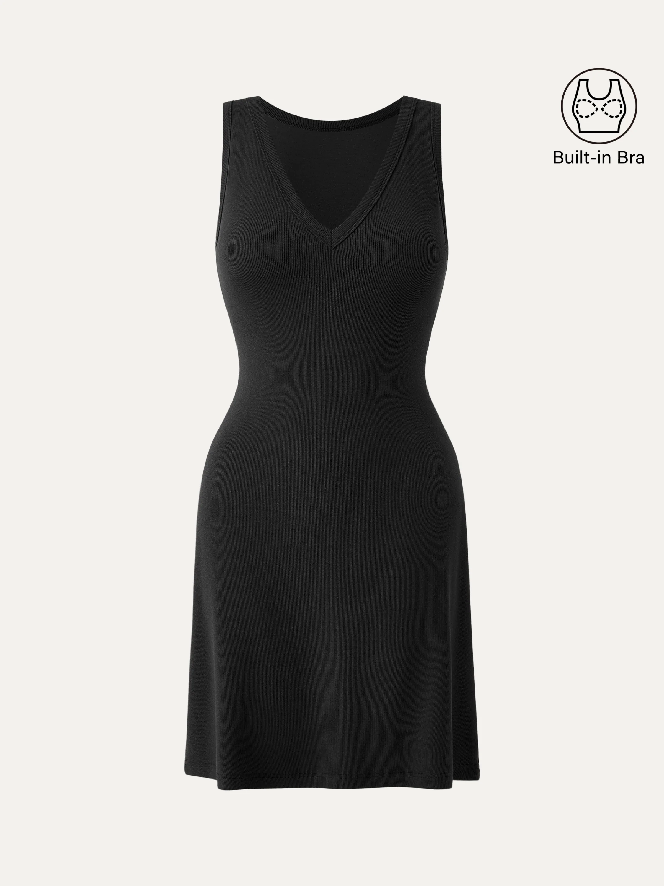 Flattering V-neck A-line Airy Tank Dress