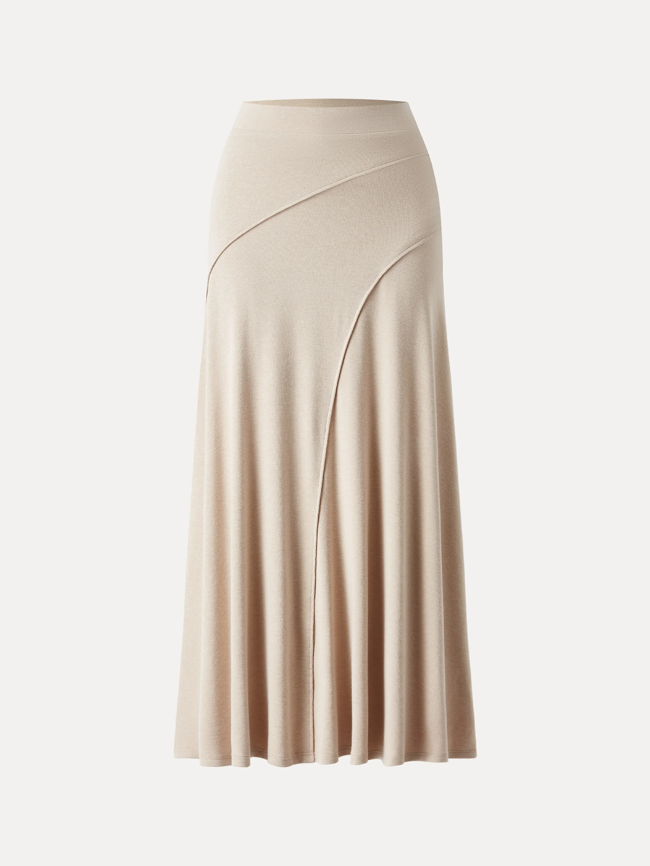 Mid Rise Pull-on Flared Maxi Skirt