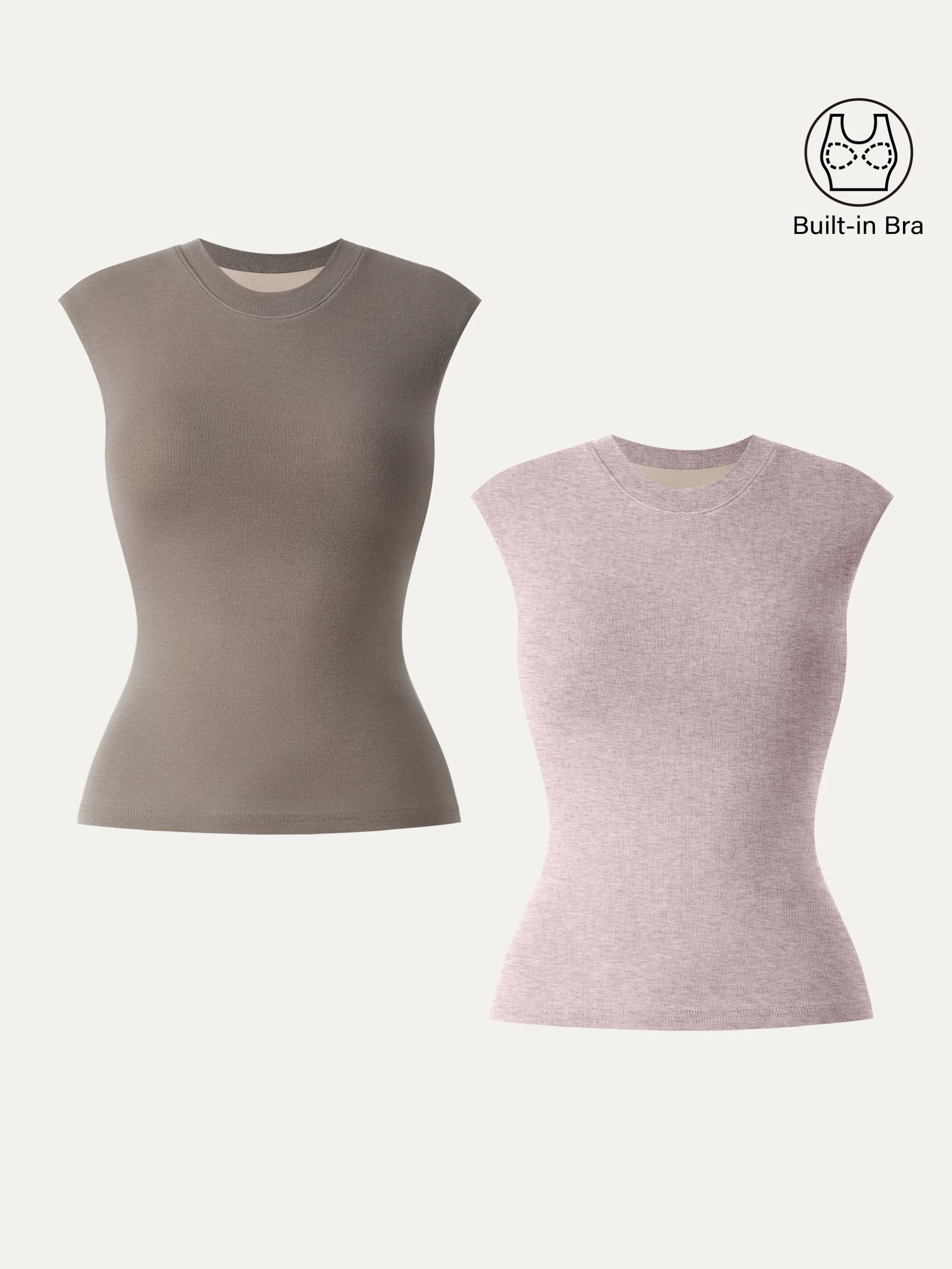 Lyocell Cashmere Crew Neck Wide Shoulder Bralette