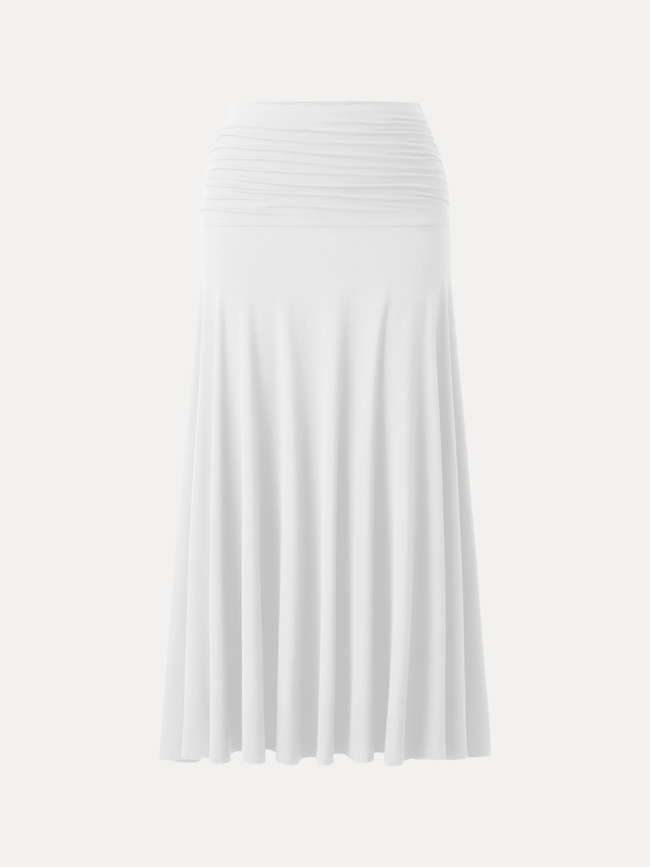 Super Soft Mid Rise A-line Ruched Maxi Skirt
