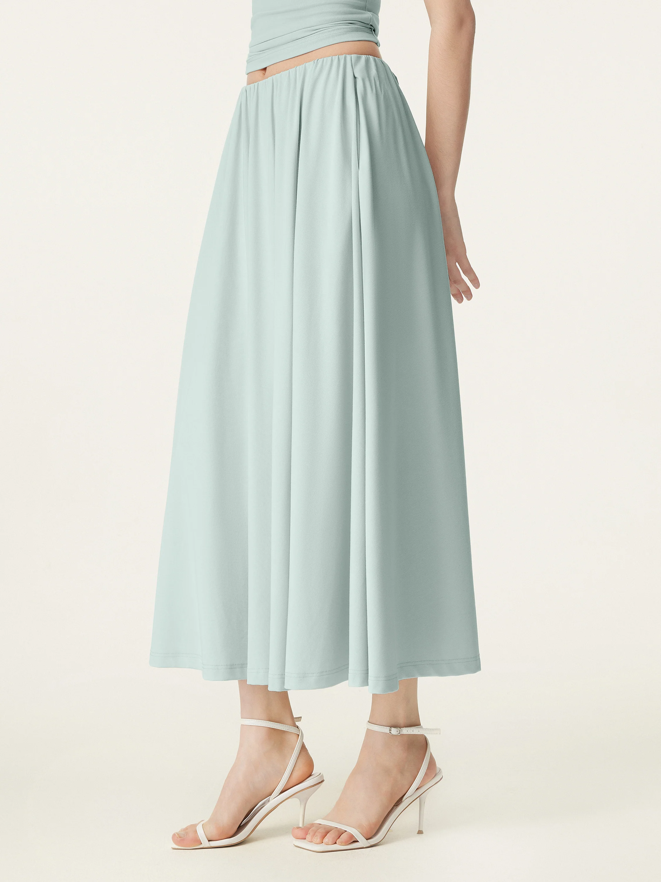 Maxi Skirt with Pockets in Umbrella Style