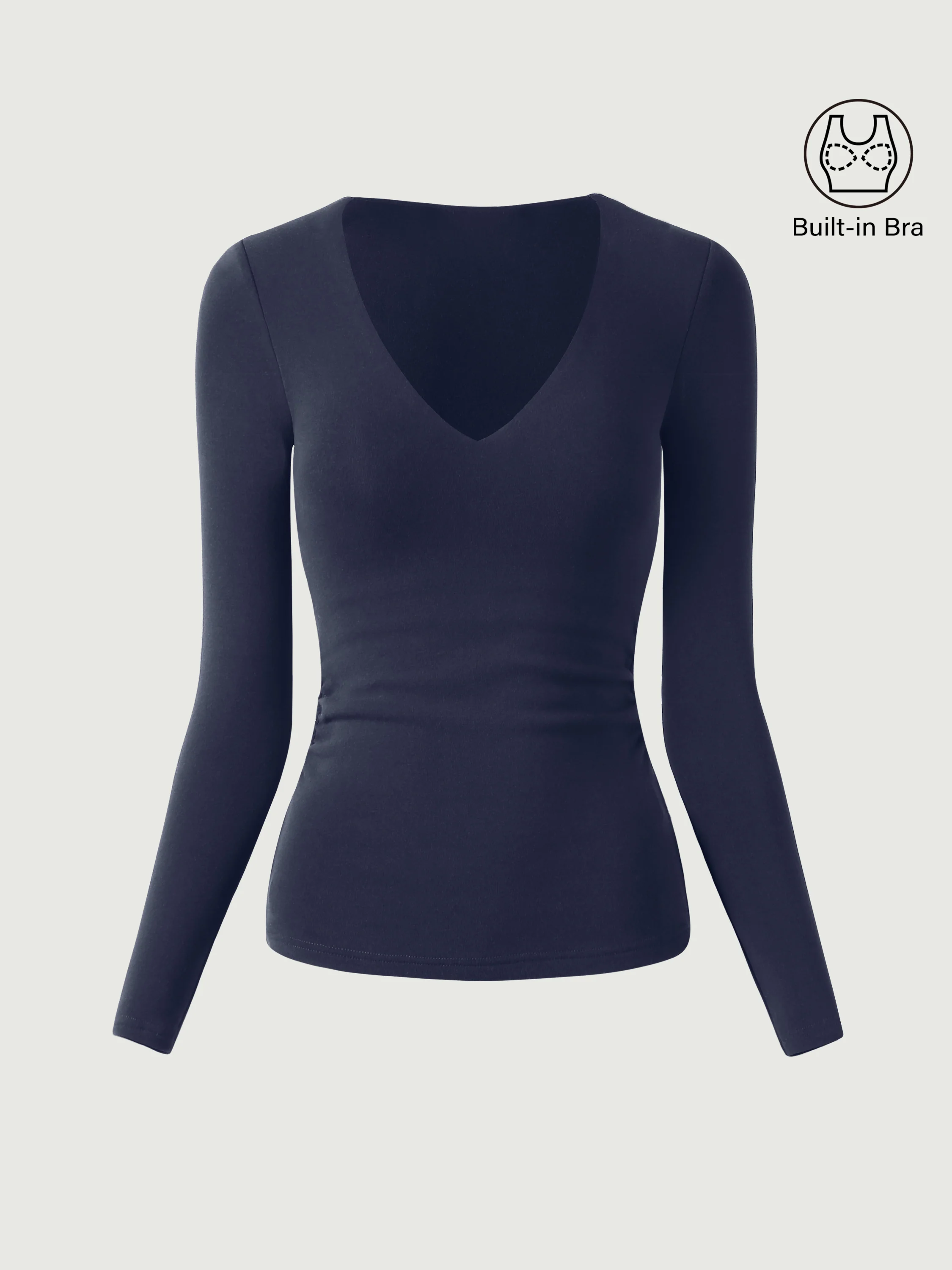 V-Neck Ruched Sides Bra Top