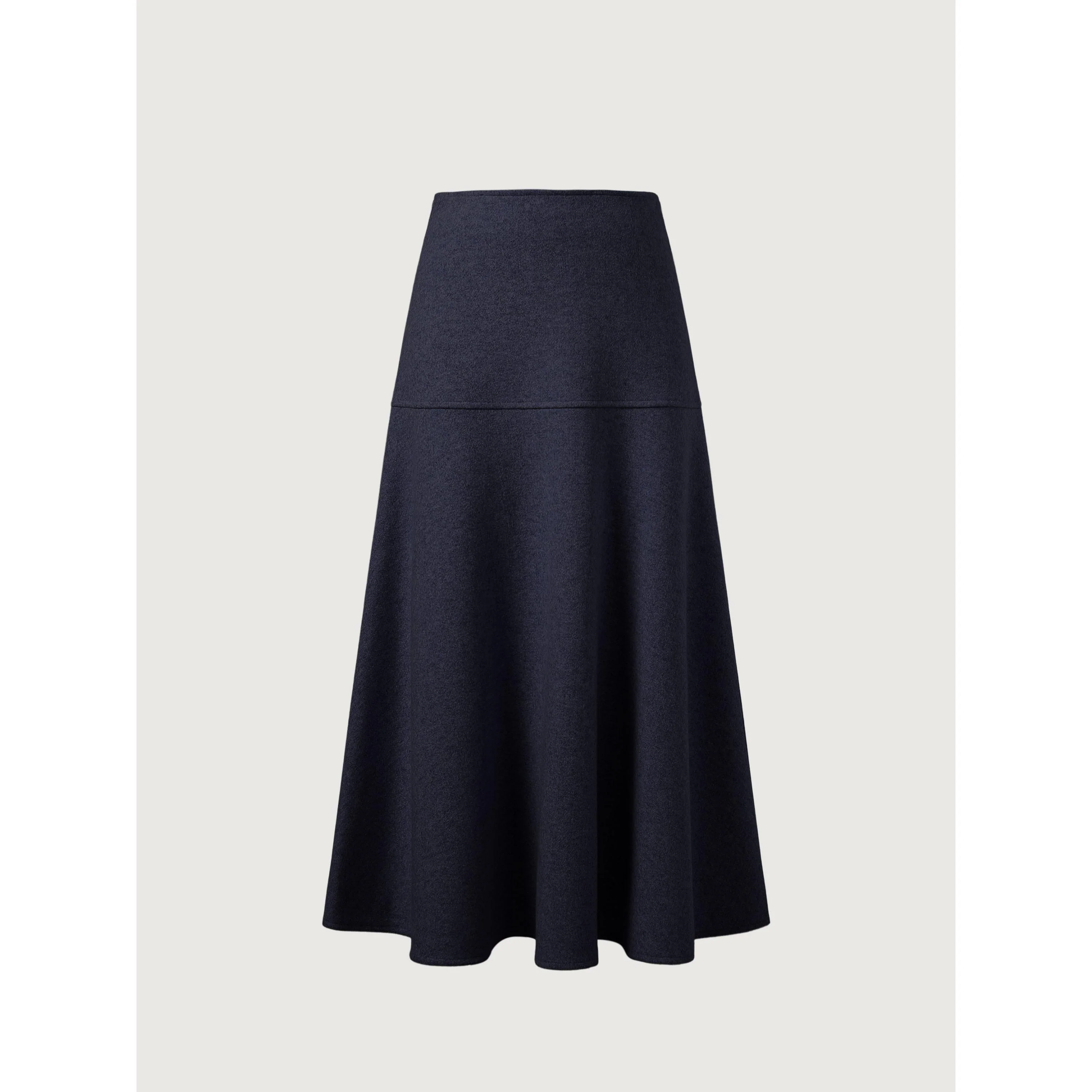 Wool-like Flared Long Skirt