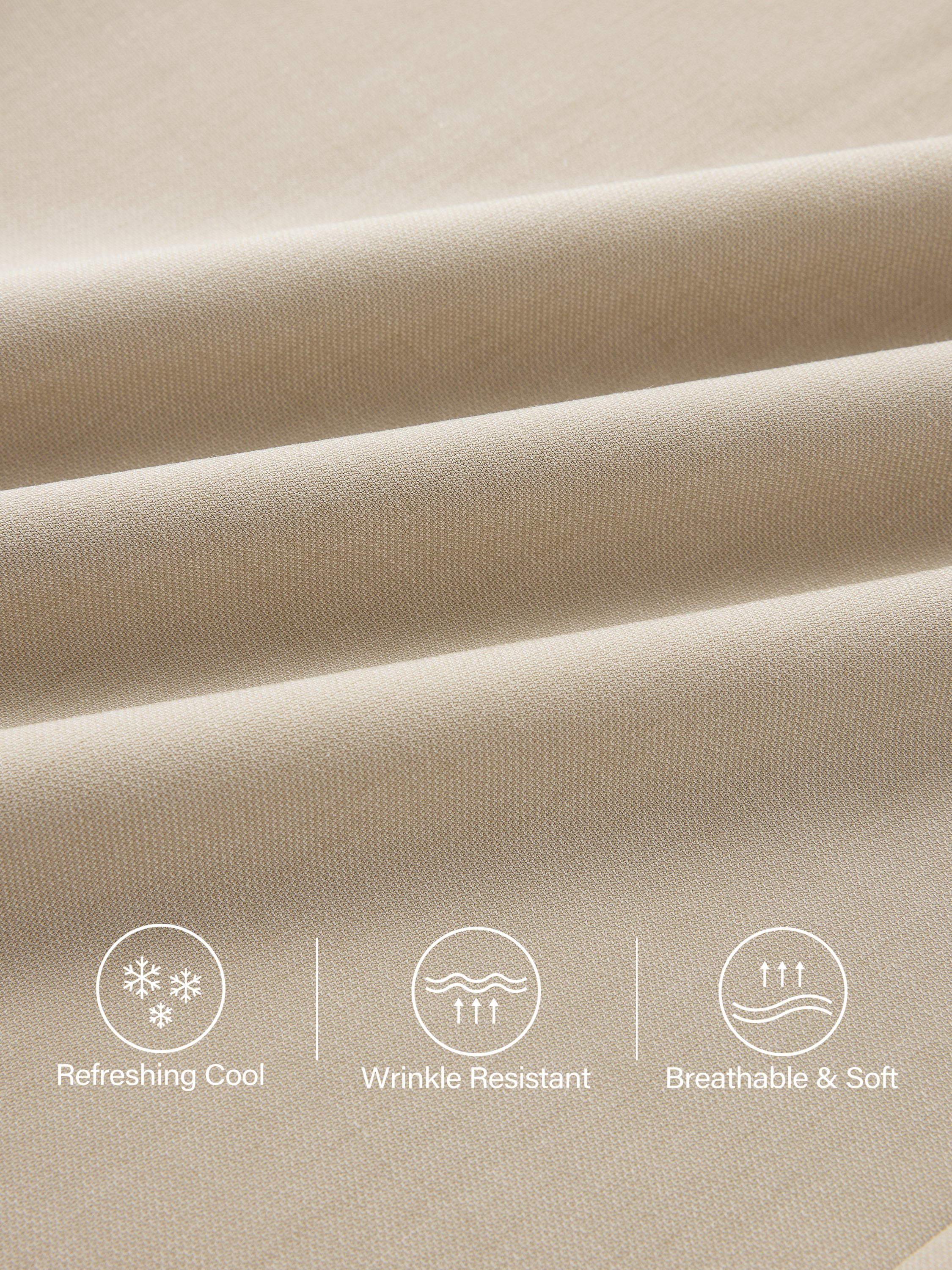 Wrinkle-resistant Tencel Linen Mid-rise Smocked Wide-leg Pant with Pockets