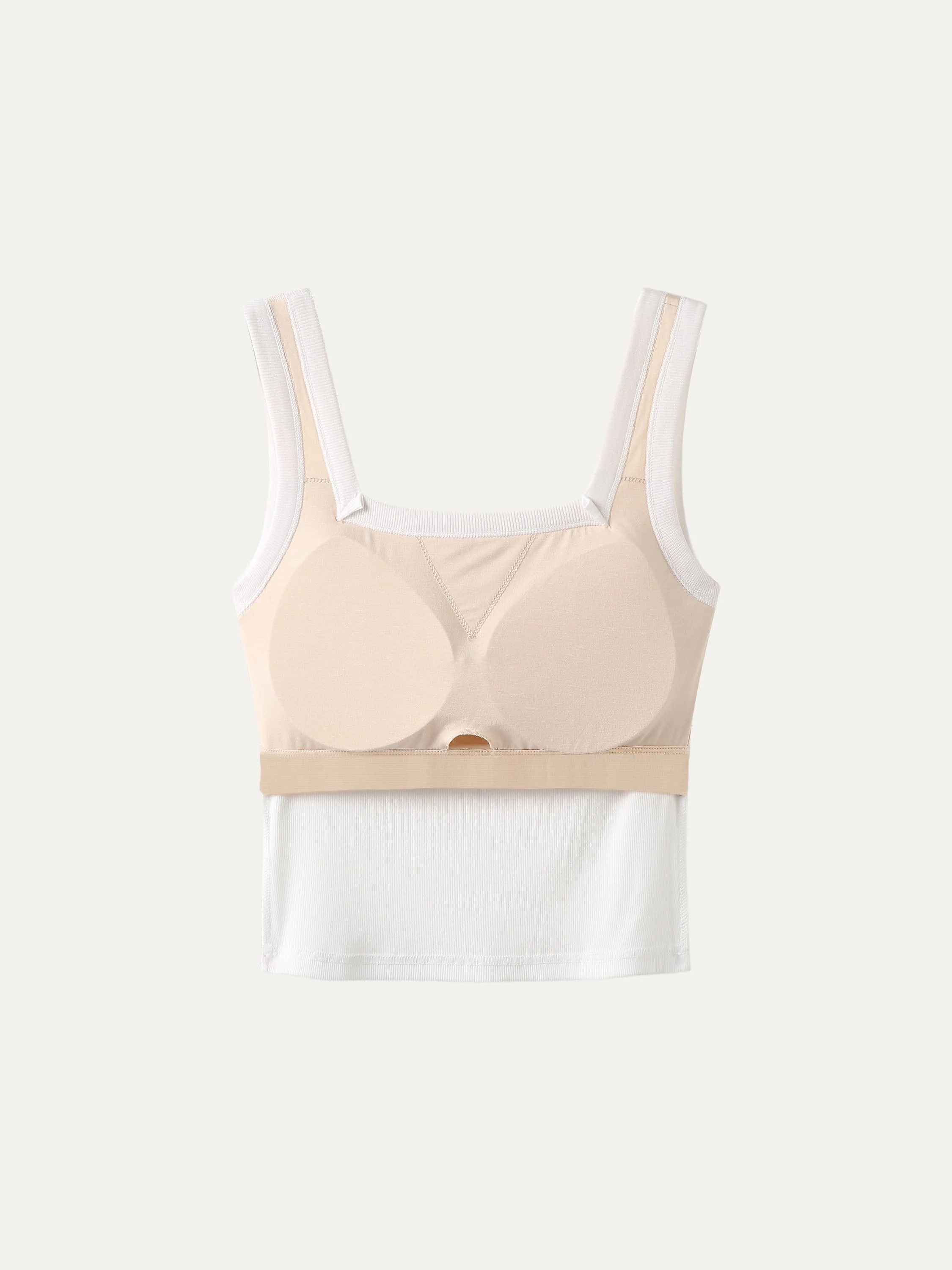 2-Piece Set Regular Slinky Square Open-Back Tank Top