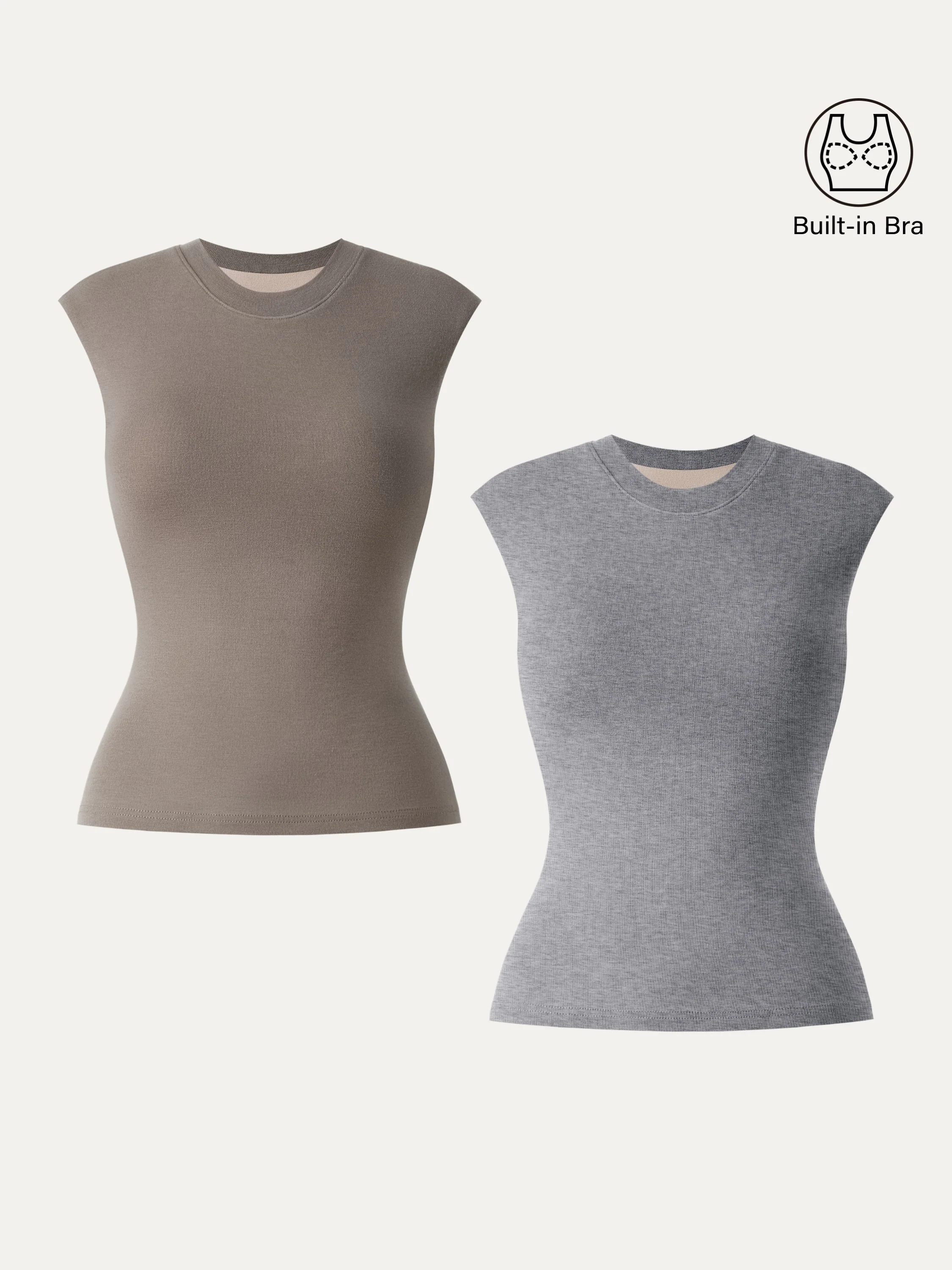 Lyocell Cashmere Crew Neck Wide Shoulder Bralette