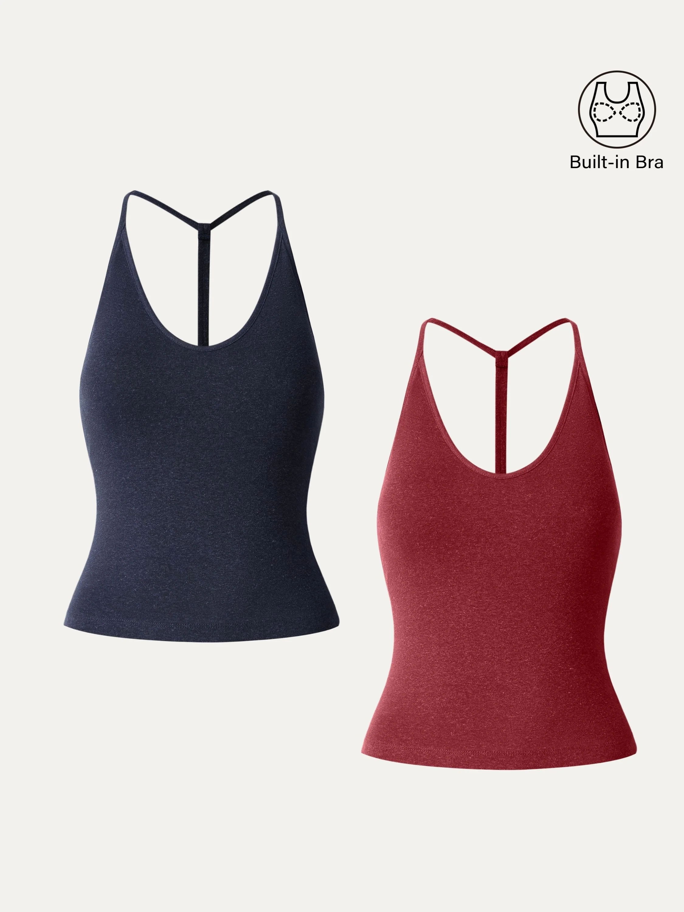 Soft Linen Luxe V-neck T-back Airy Brami Tank