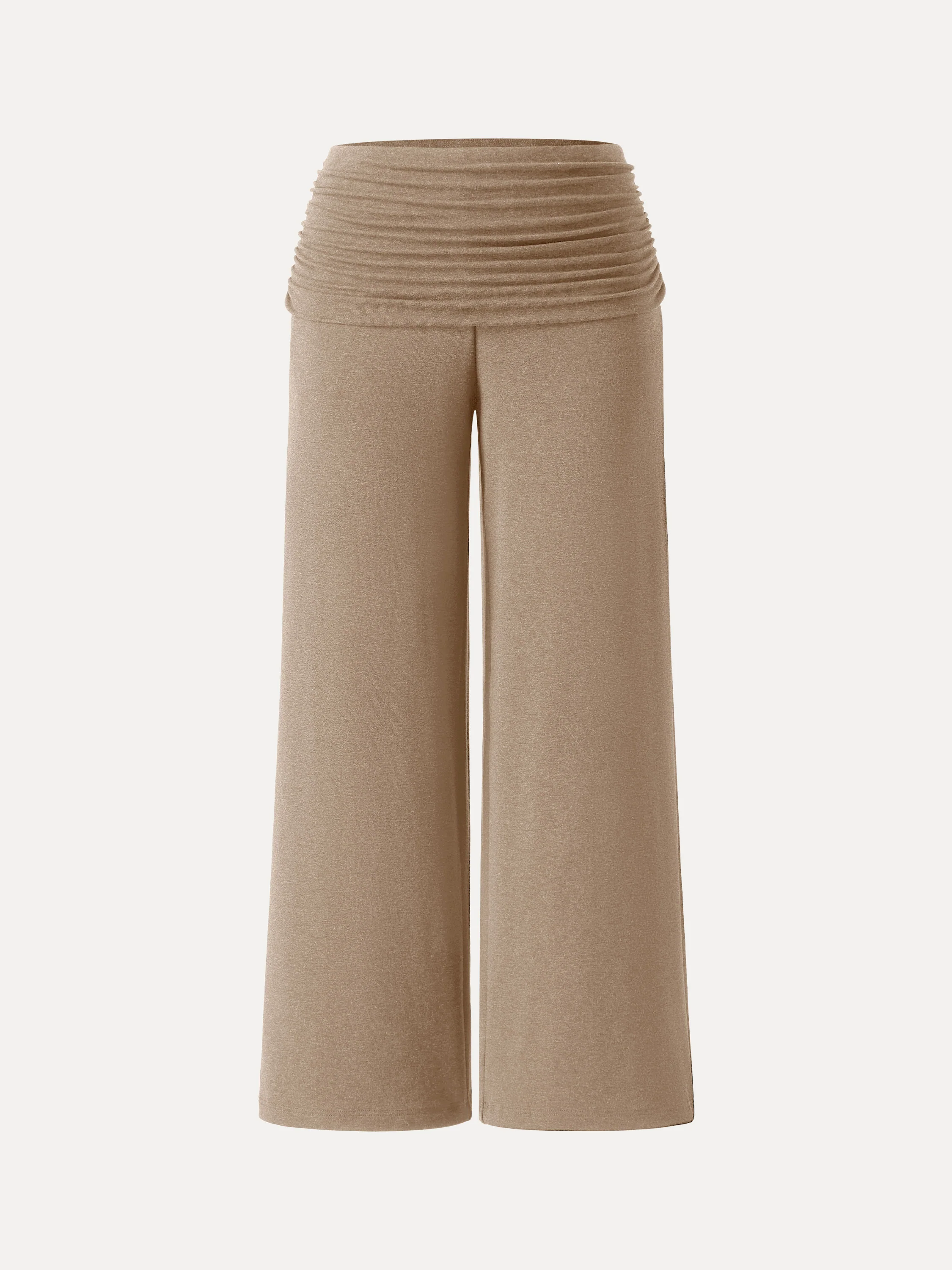 Non-itchy Wool Blend Drapey Wide-leg Pull-on Pants with Pockets