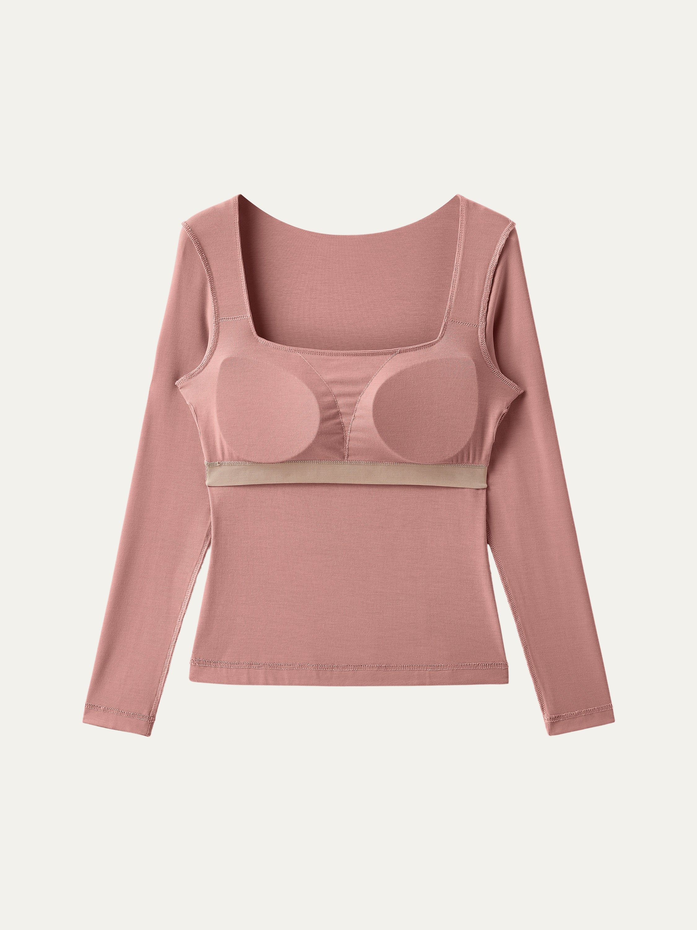 Square Neck Long Sleeve Breathable Brami