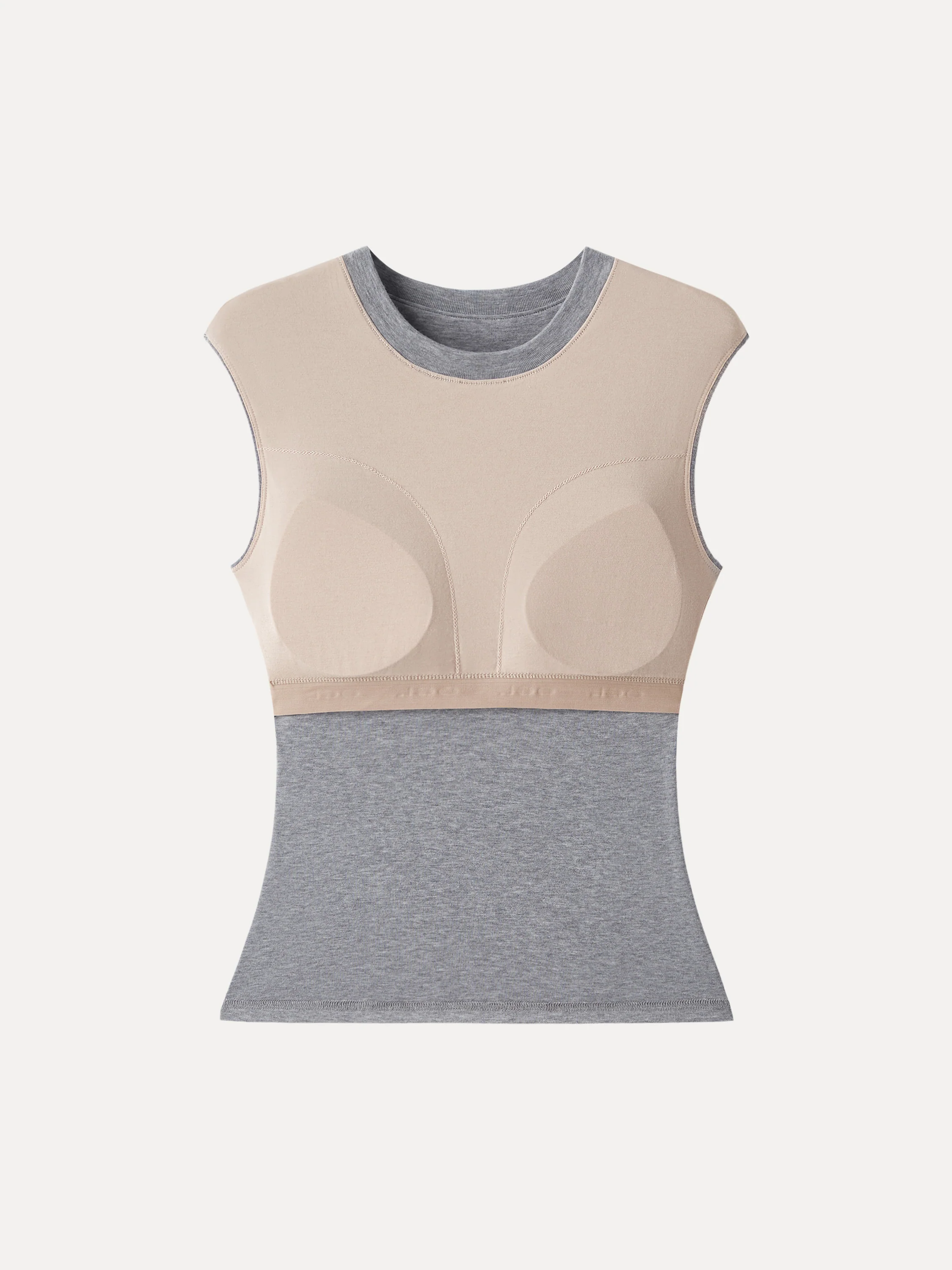 Lyocell Cashmere Crew Neck Wide Shoulder Bralette