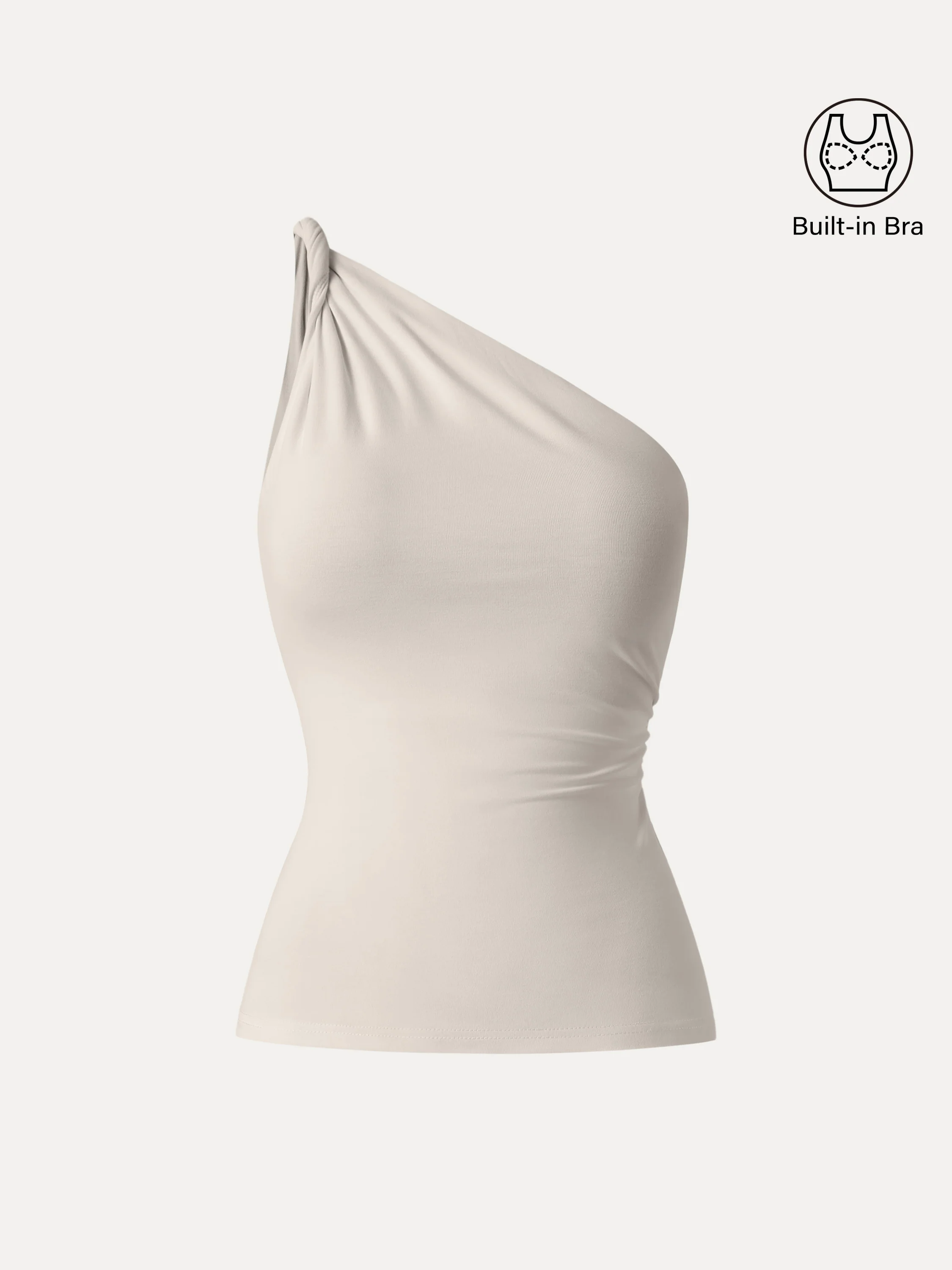 One Shoulder Twisted Sports Tank