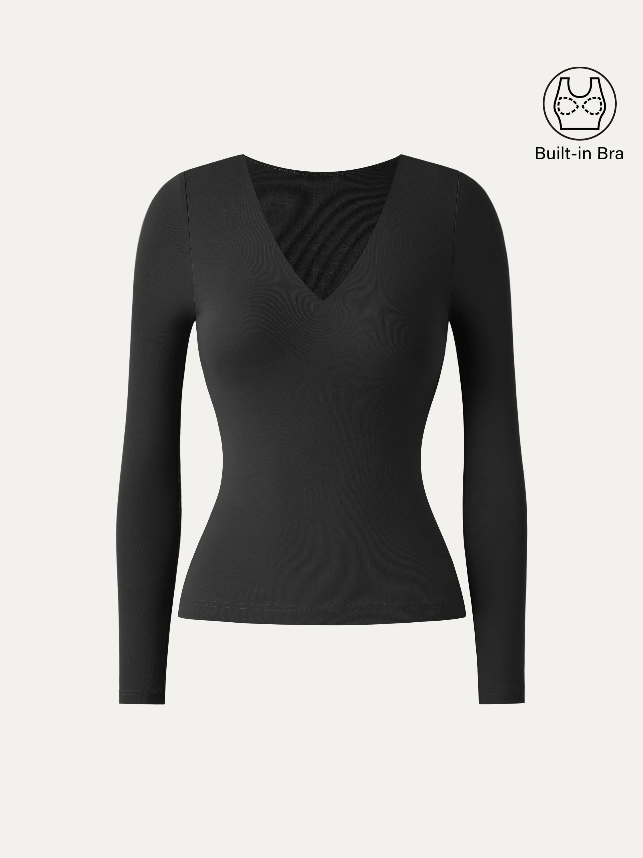 V-neck Long Sleeve Breathable Bra