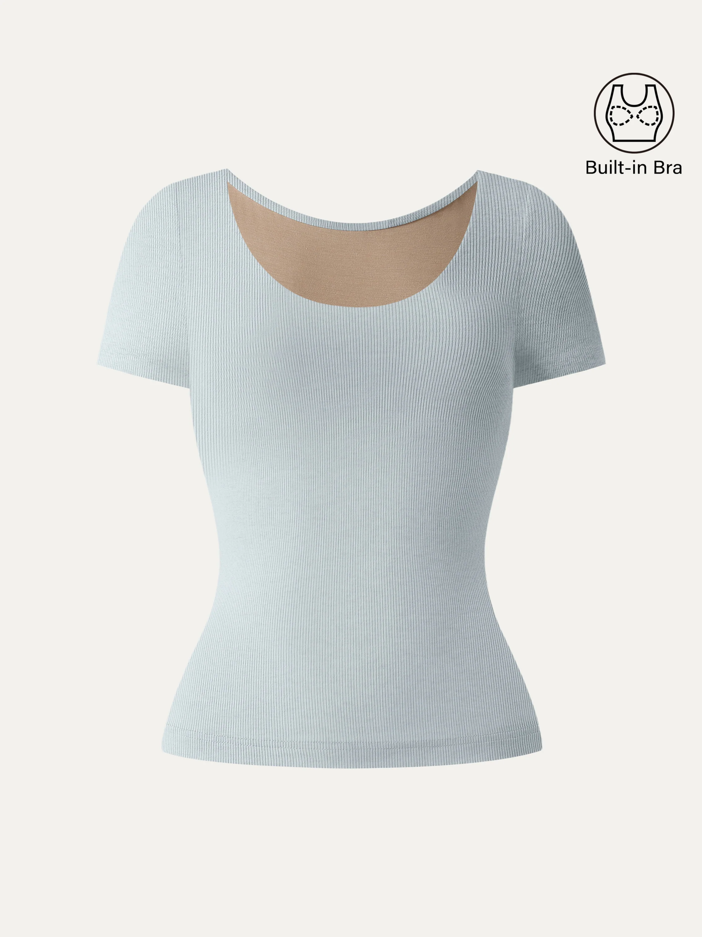 Scoop Neck Short Sleeve Cotton New Airy Brami