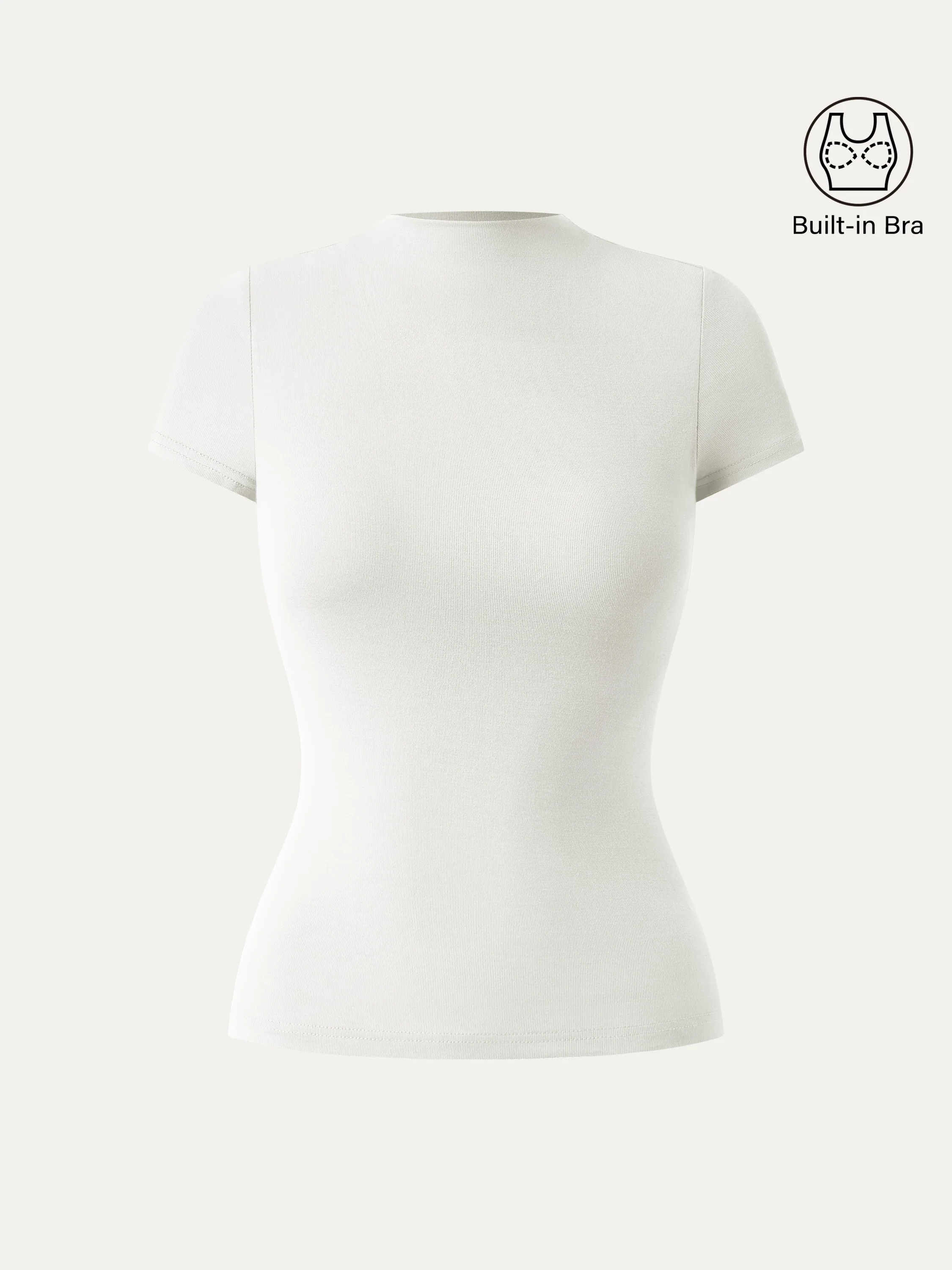 Mockneck Short Sleeve Breathable Sports Bra