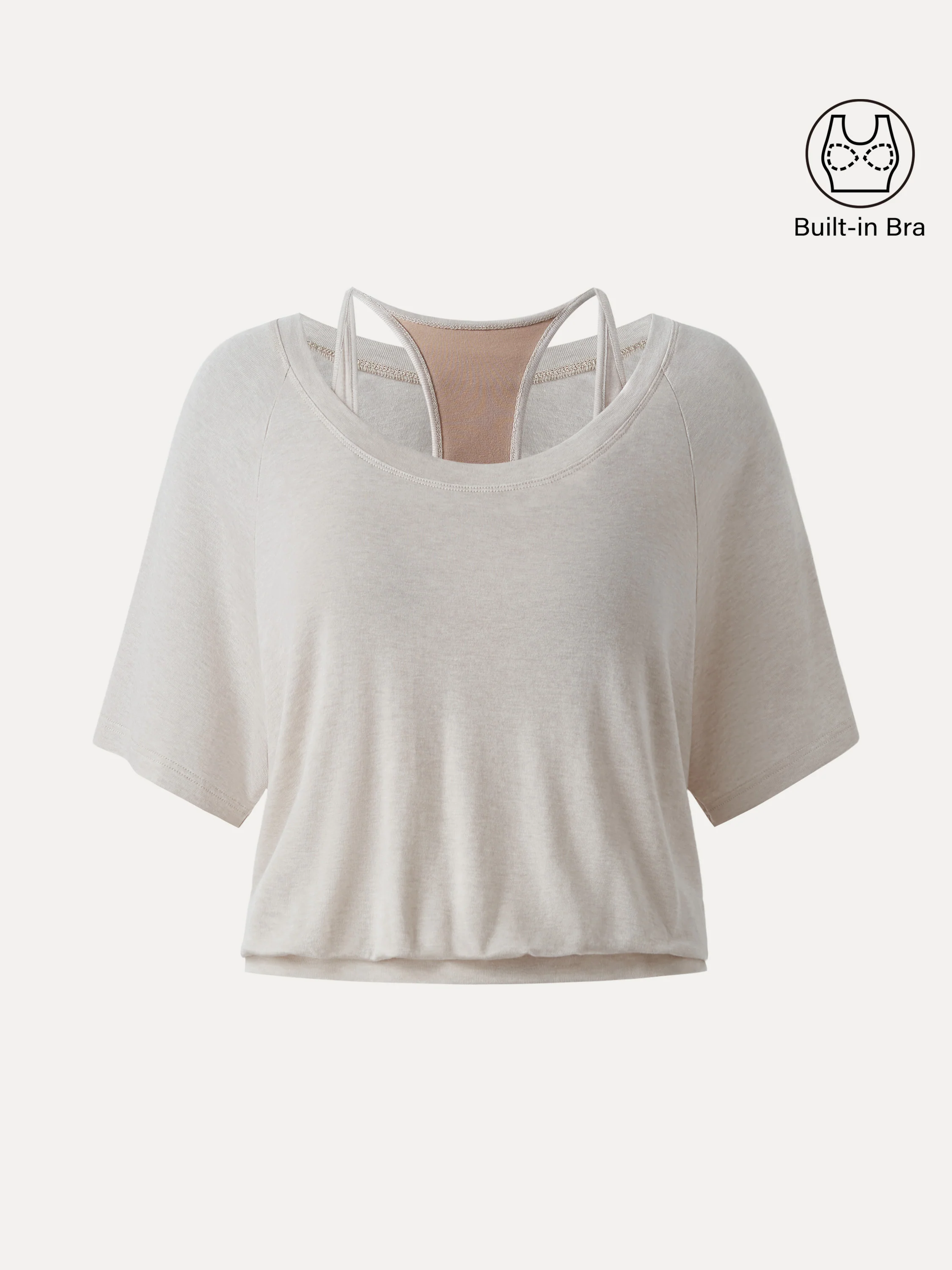 Lyocell Wool Boatneck 2-in-1 Brami Top