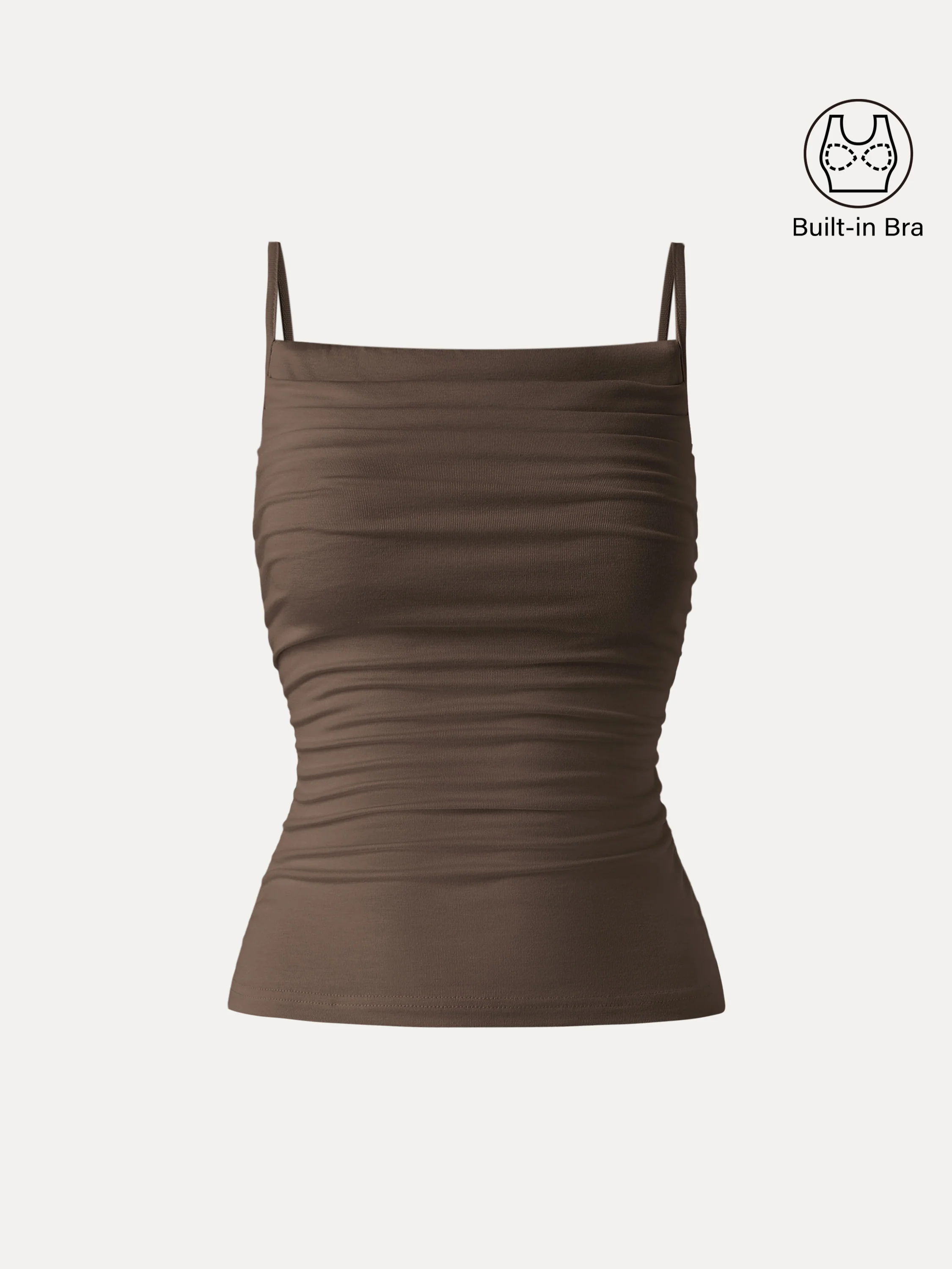 Adjustable Spaghetti Straps Side Ruched Breathable Bra