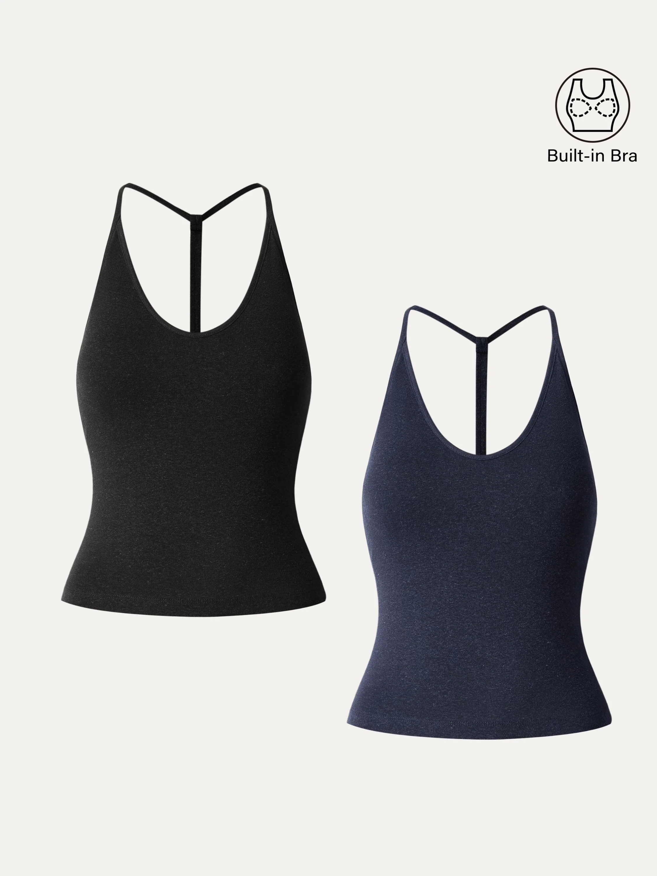 Soft Linen Luxe V-neck T-back Airy Brami Tank