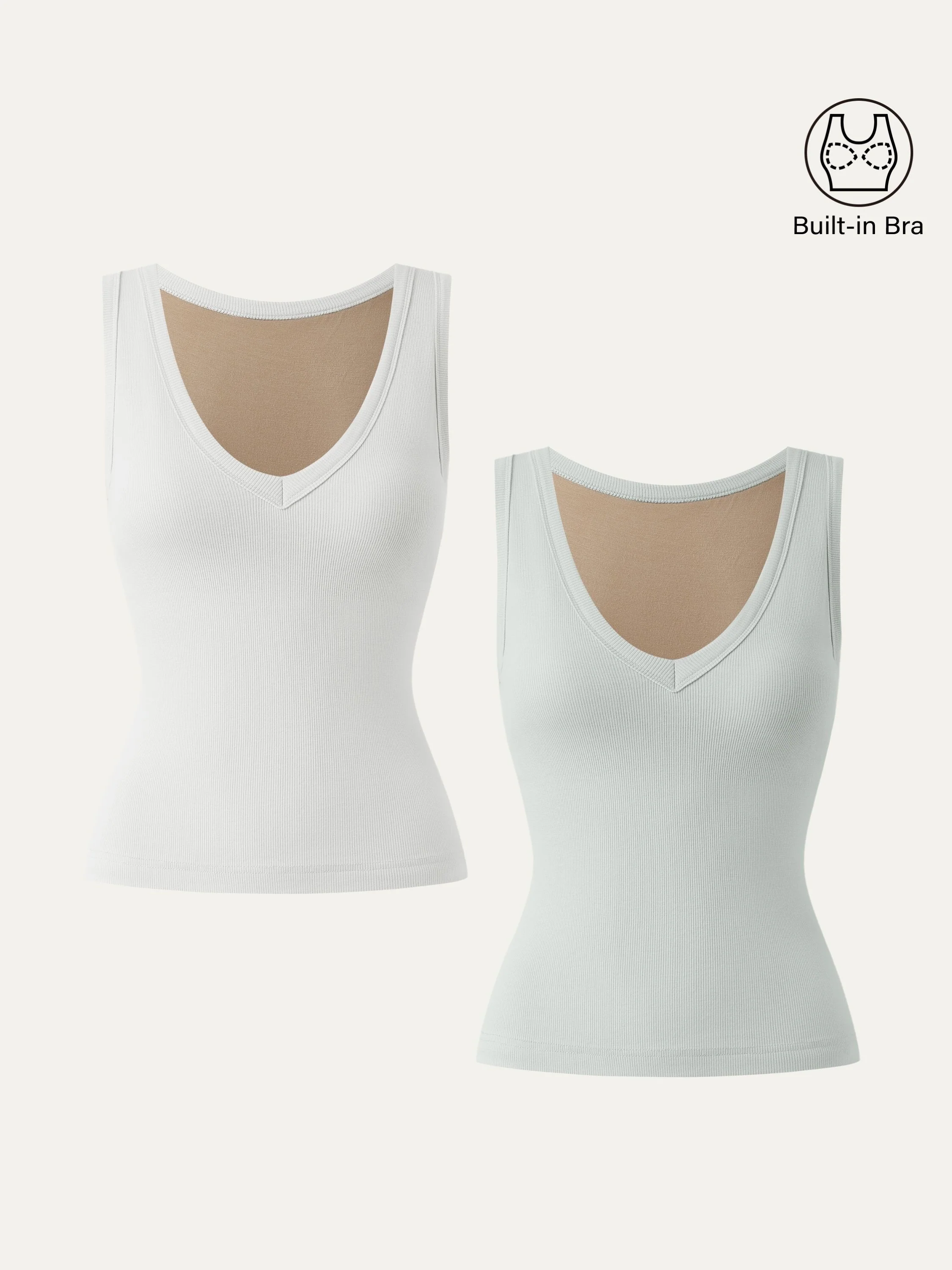 2Pcs Set Stretchy V-neck Cotton New Airy Brami Tank