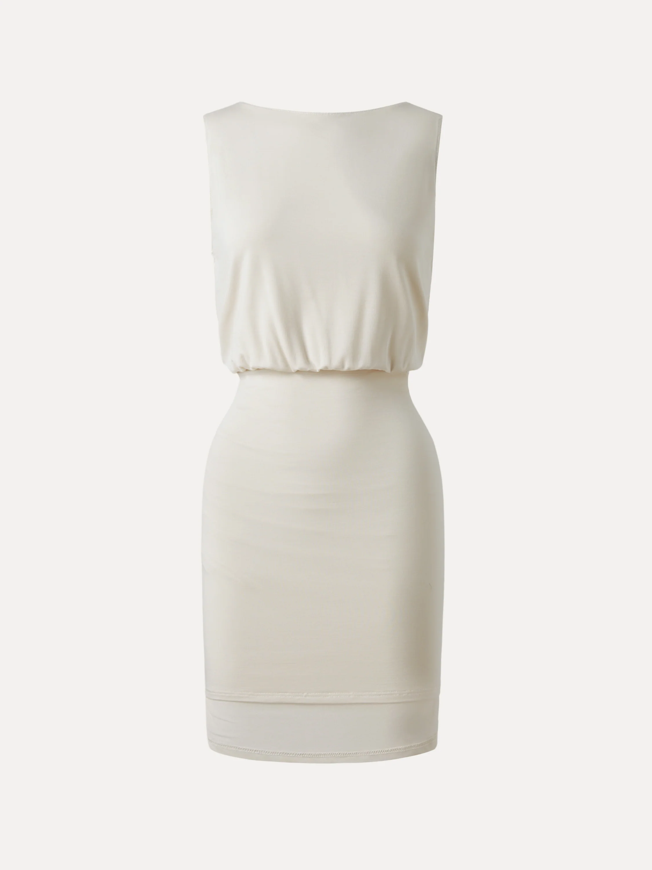 Detachable Pink Boatneck Summer Mini Dress