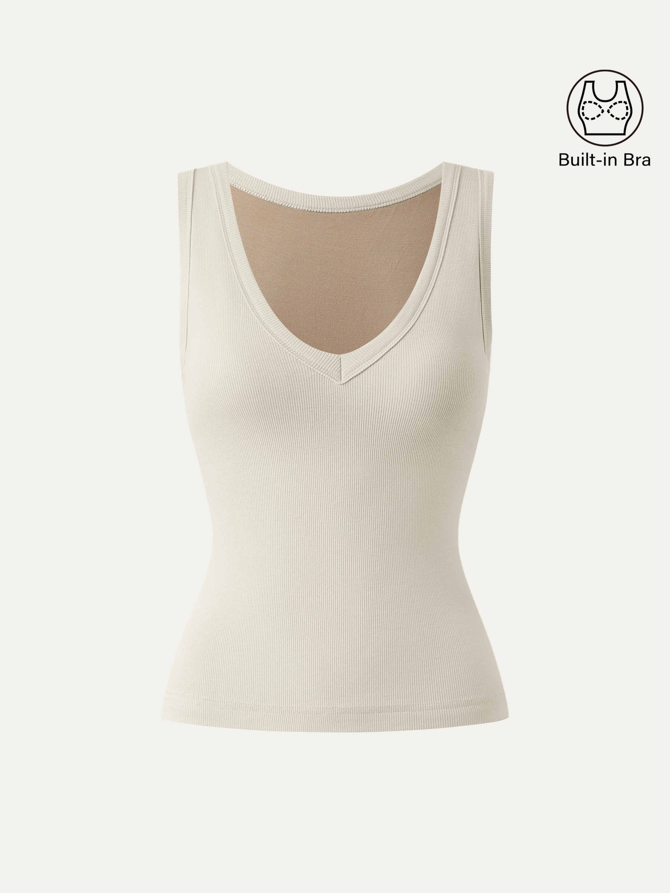 Stretchy V-neck Cotton Airy Tank Top