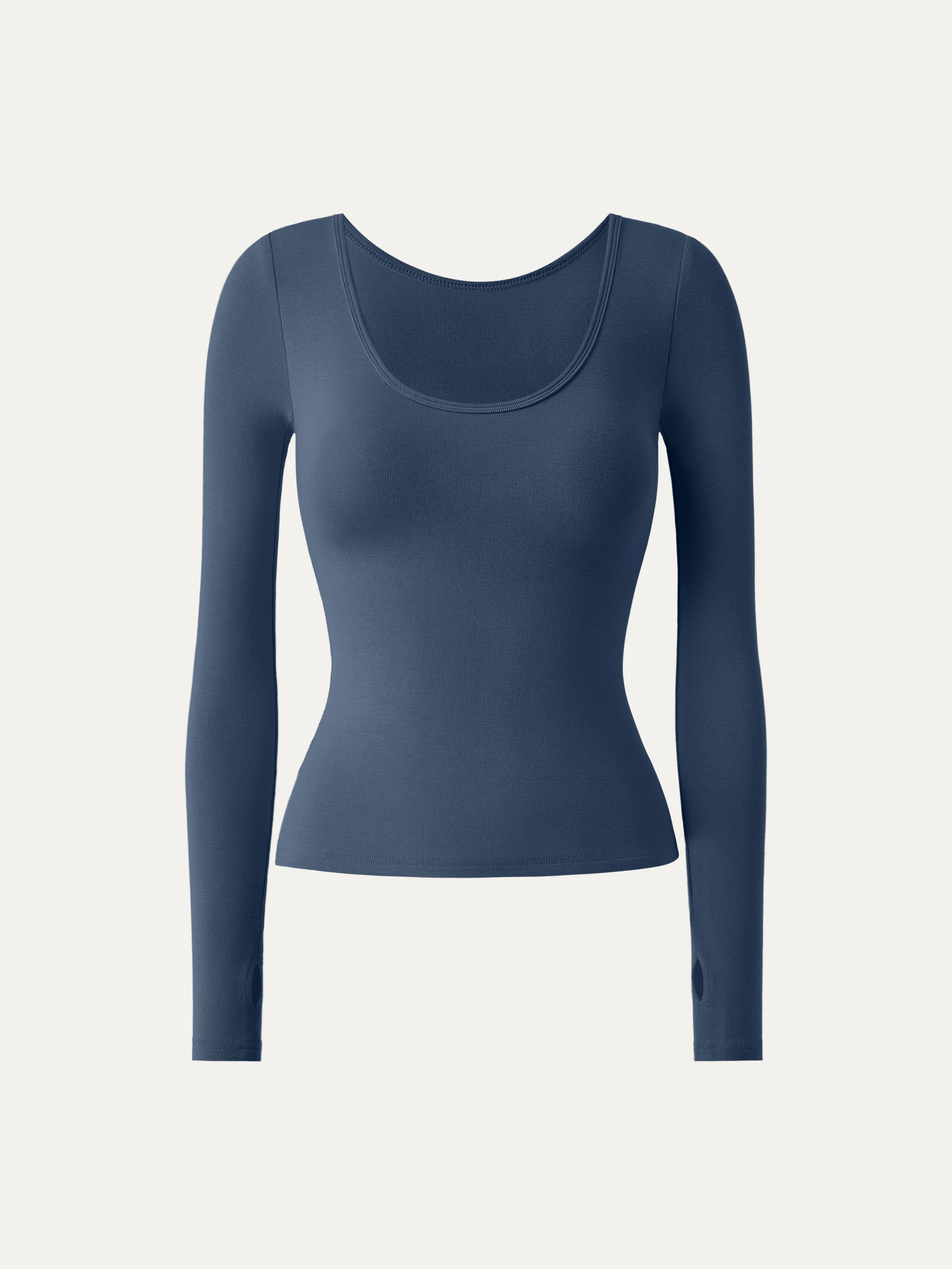 Lyocell Cashmere Multi-Wear Long Sleeve Top with Thumbholes