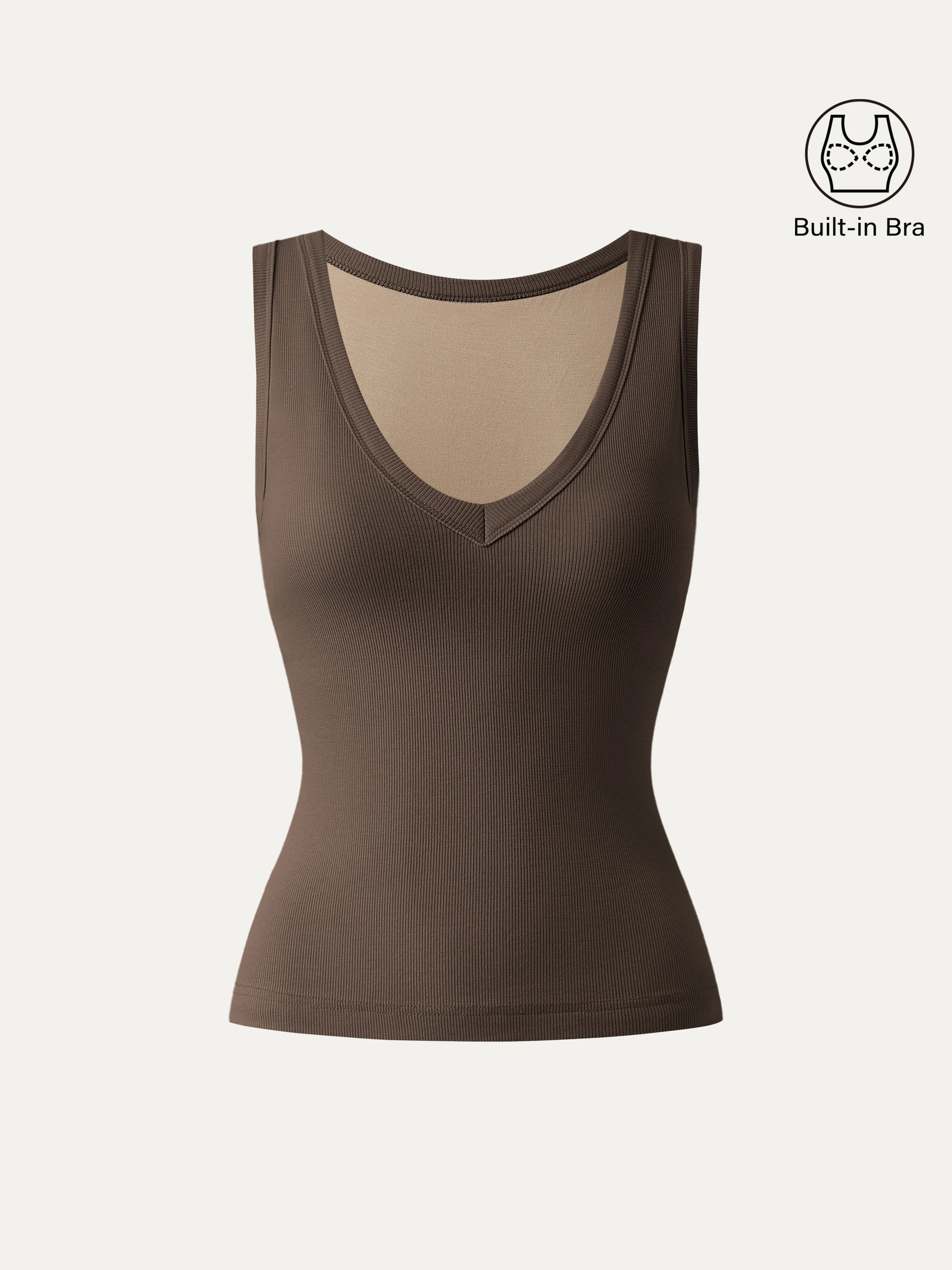 Stretchy V-neck Cotton Airy Tank Top