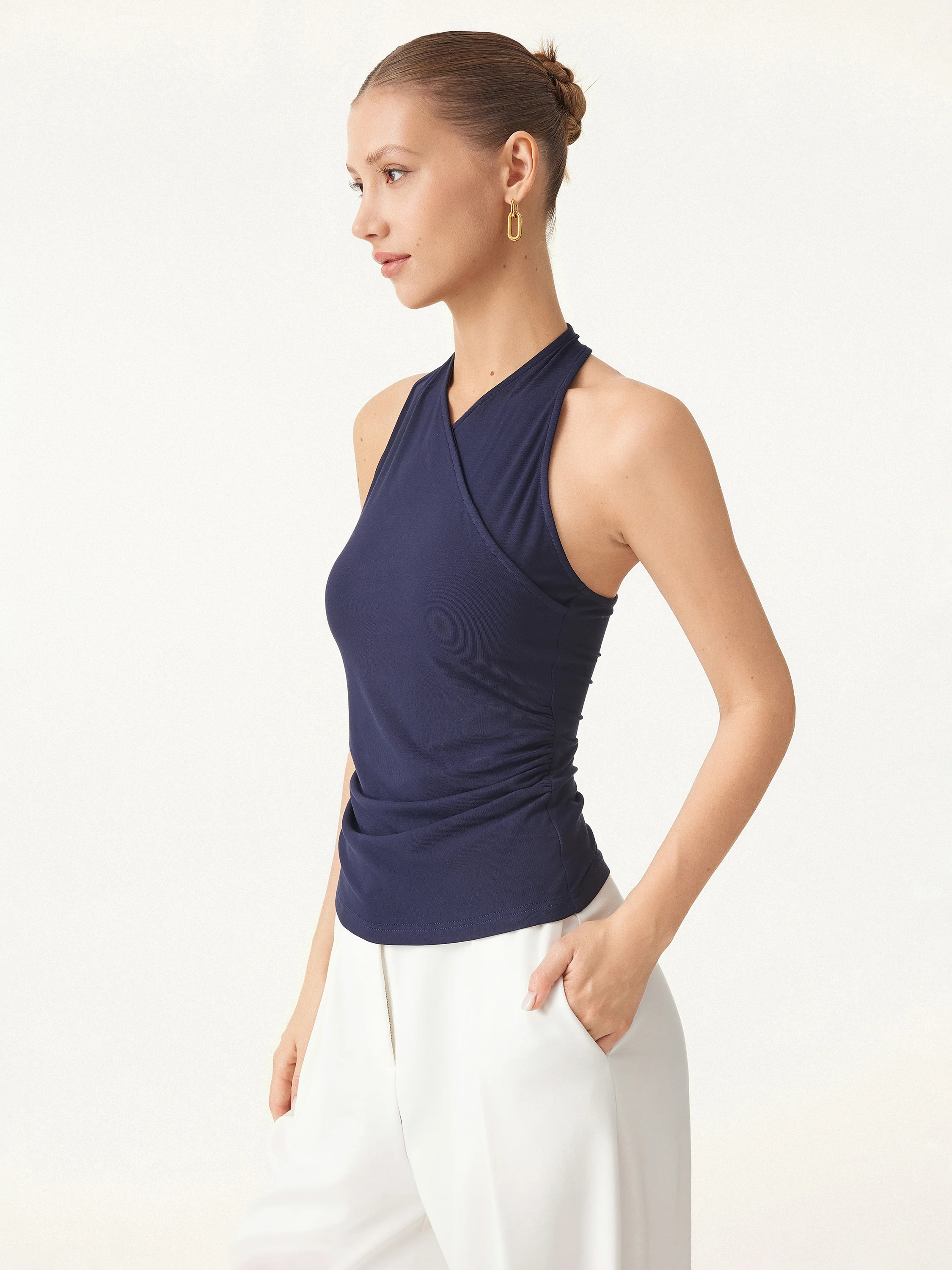 Ultra-soft Wrap Sleeveless Top