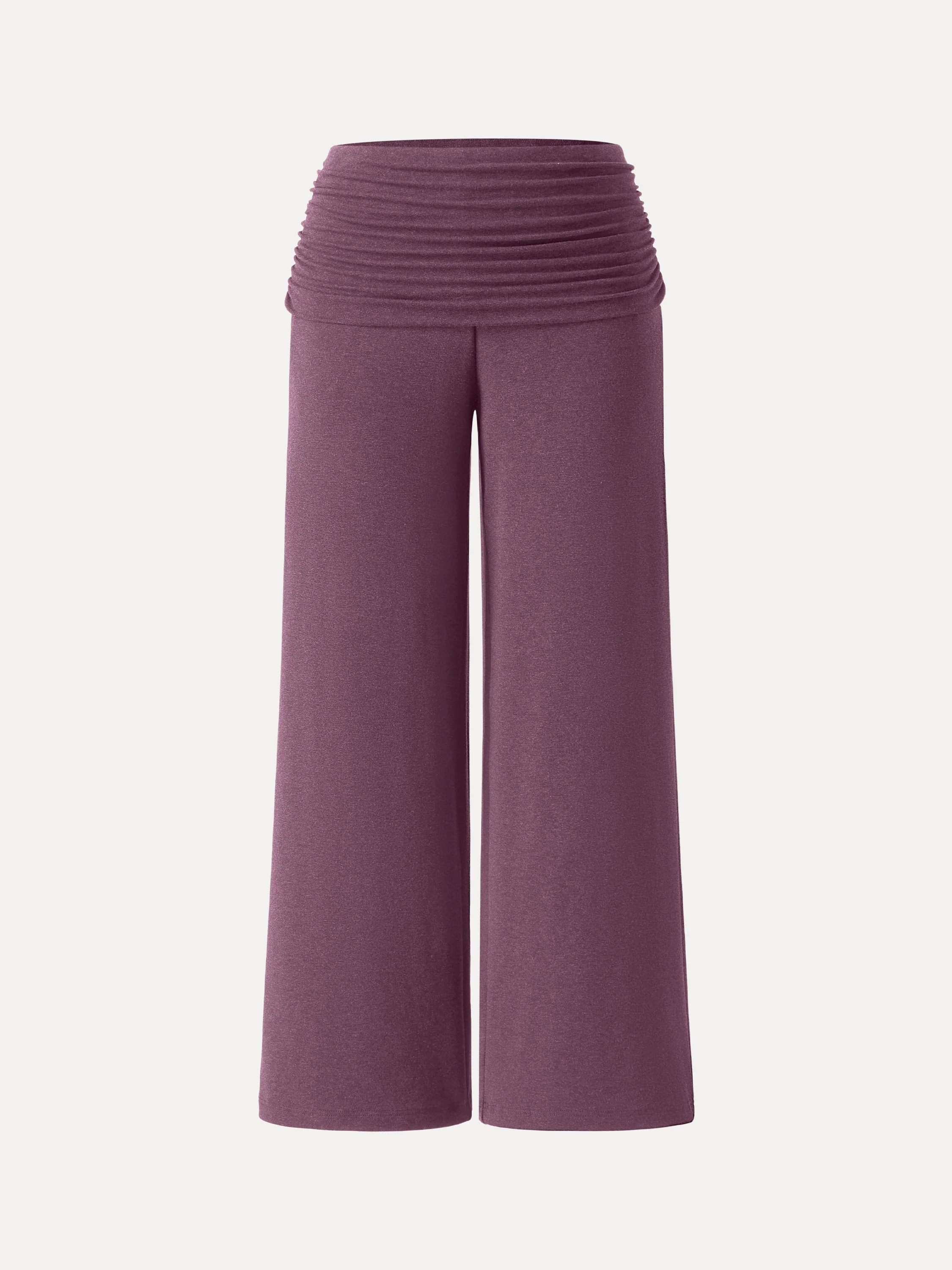 Non-itchy Wool Blend Drapey Wide-leg Pull-on Pants with Pockets