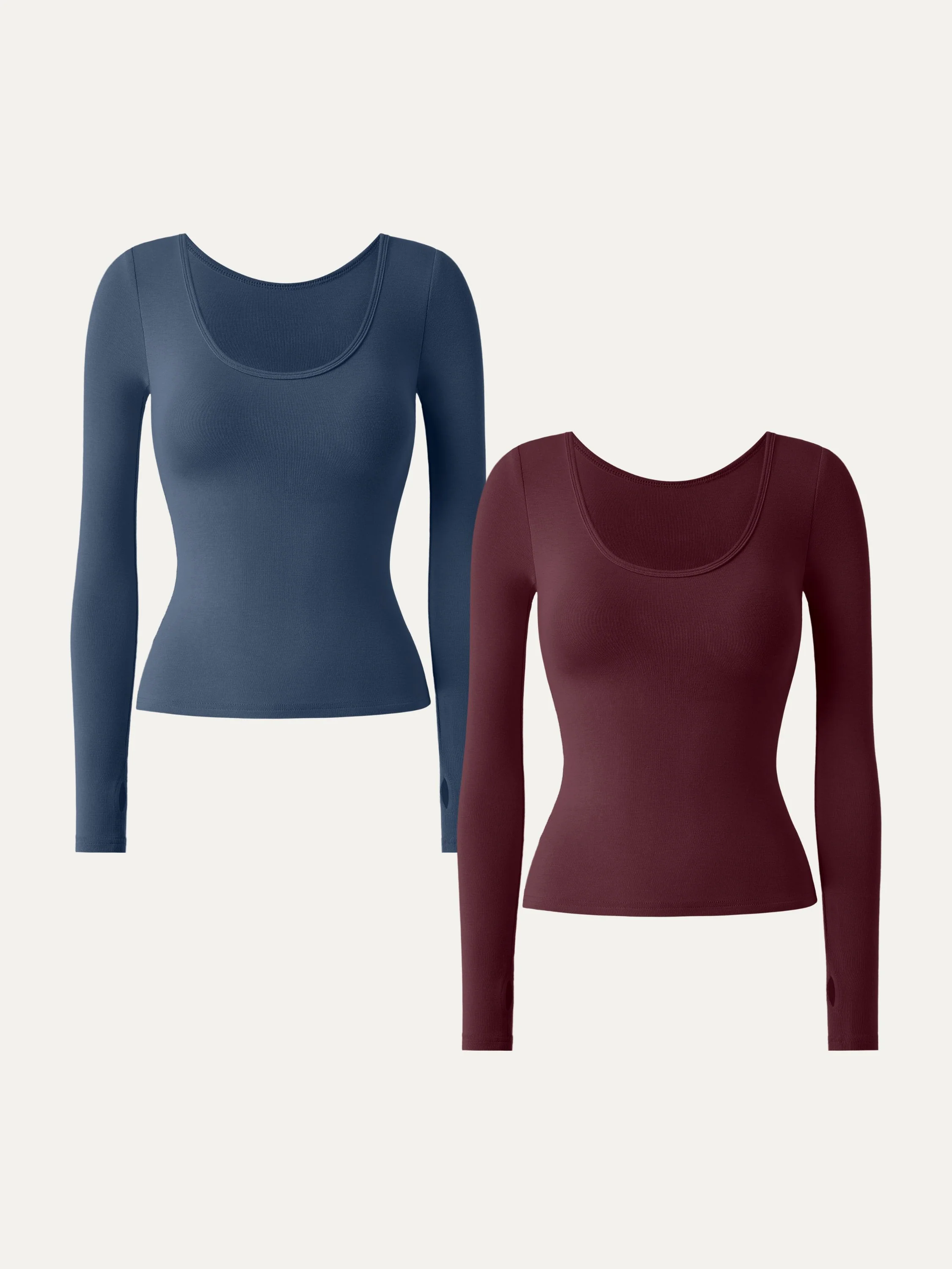 Lyocell Cashmere Multi-Wear Long Sleeve Top with Thumbholes
