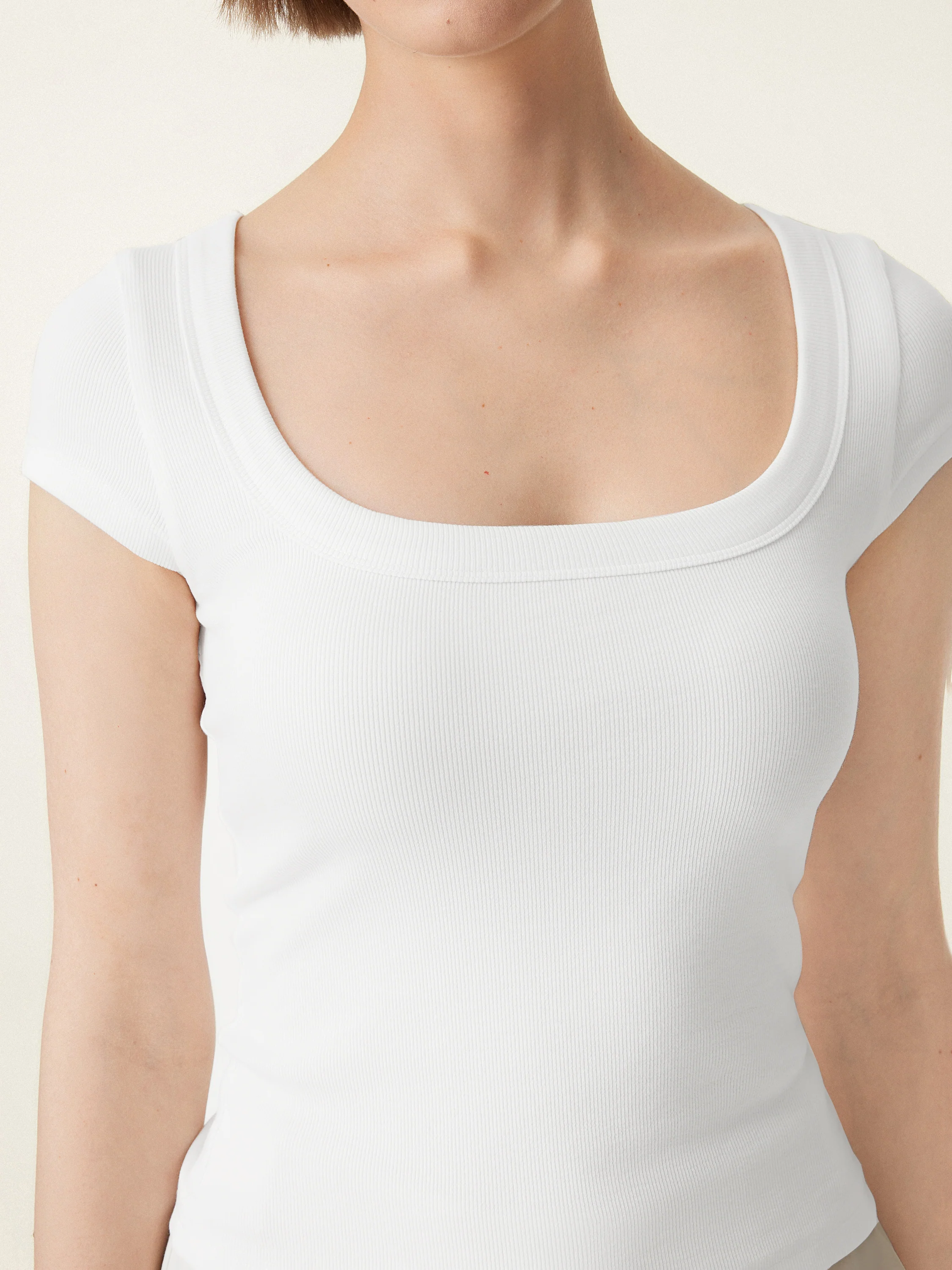 Stretchable Cotton Square Neck Cap Sleeve Bra