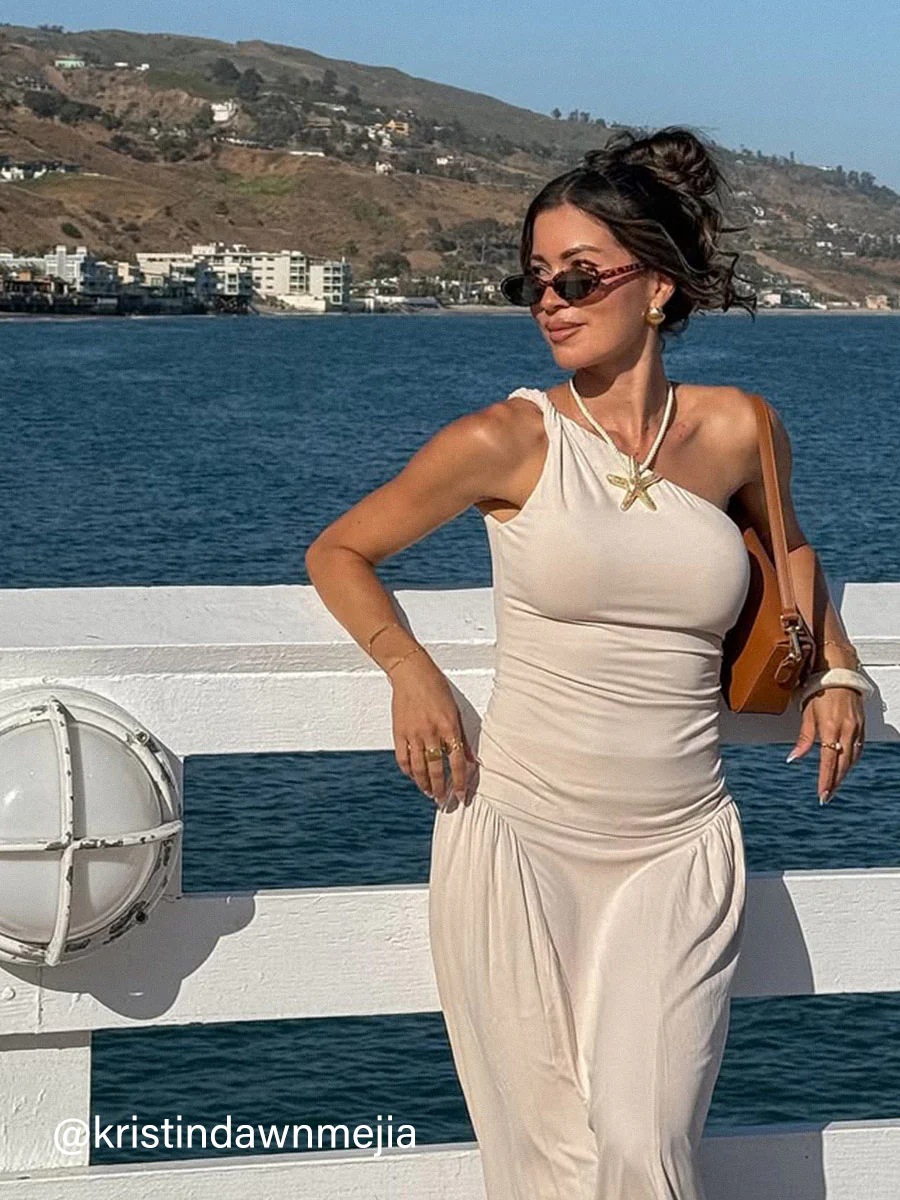 One Shoulder Twisted Sports Tank