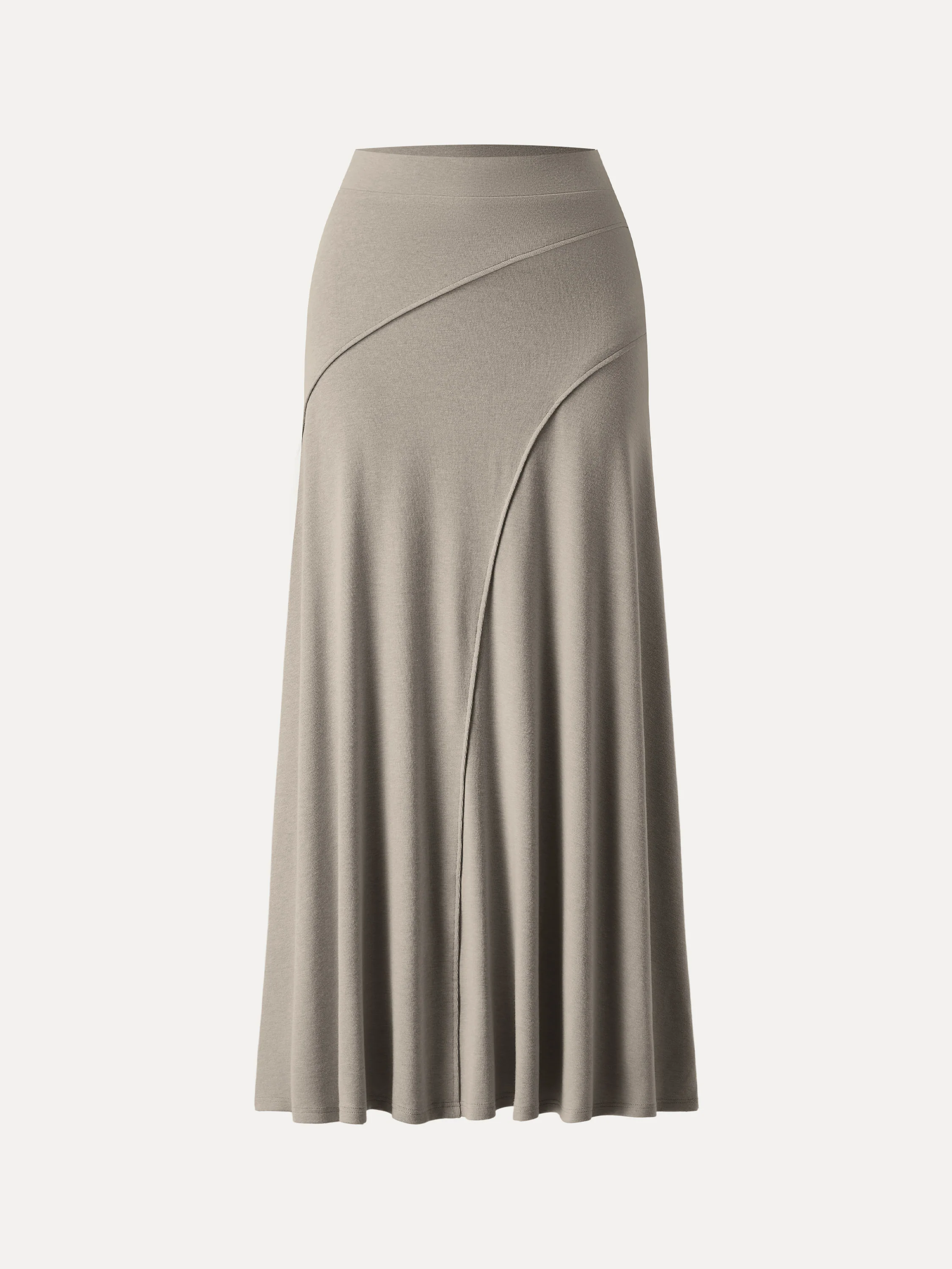 Mid Rise Pull-on Flared Maxi Skirt