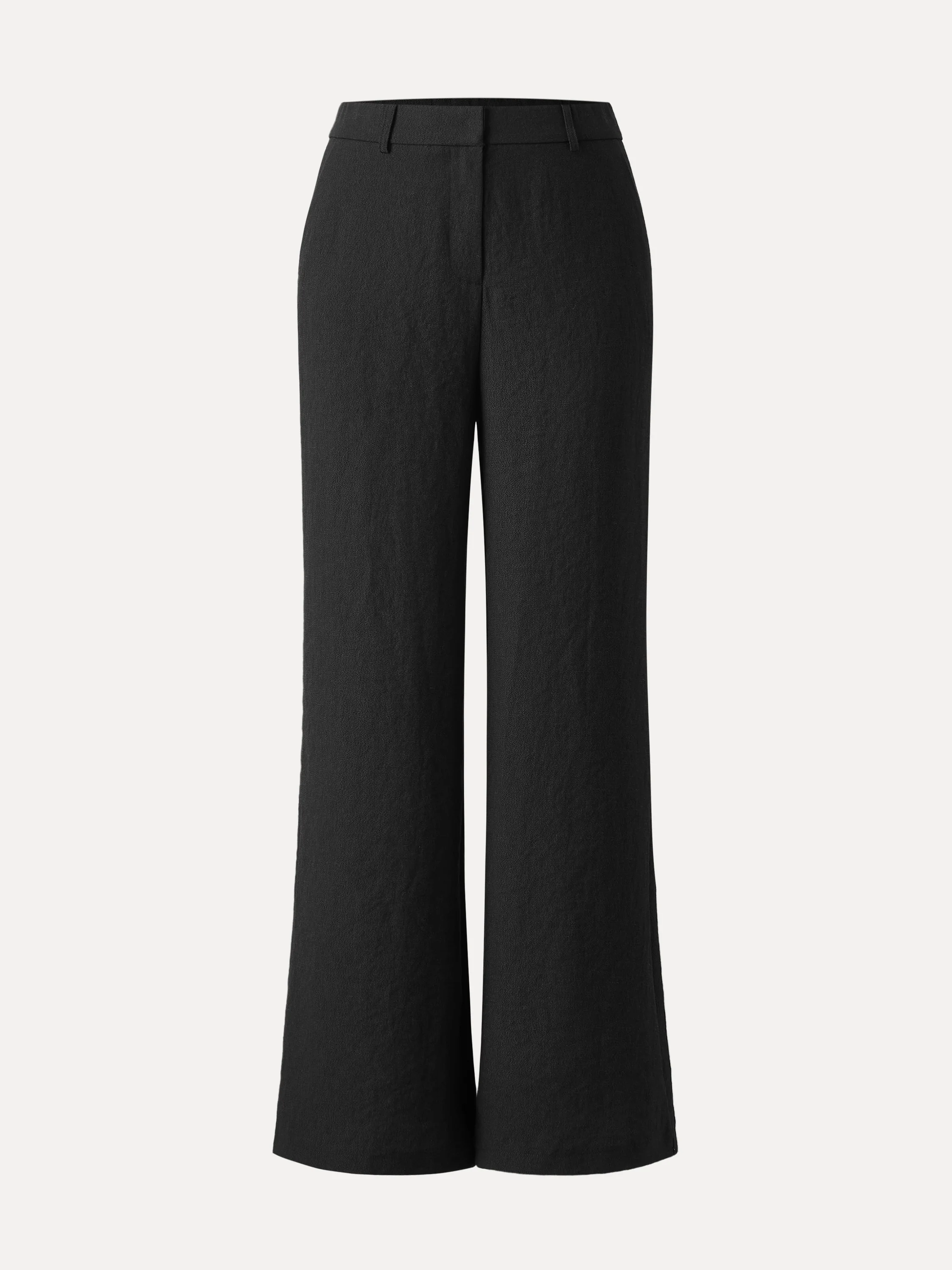 Linen Mid Rise Flared Pant with Pockets