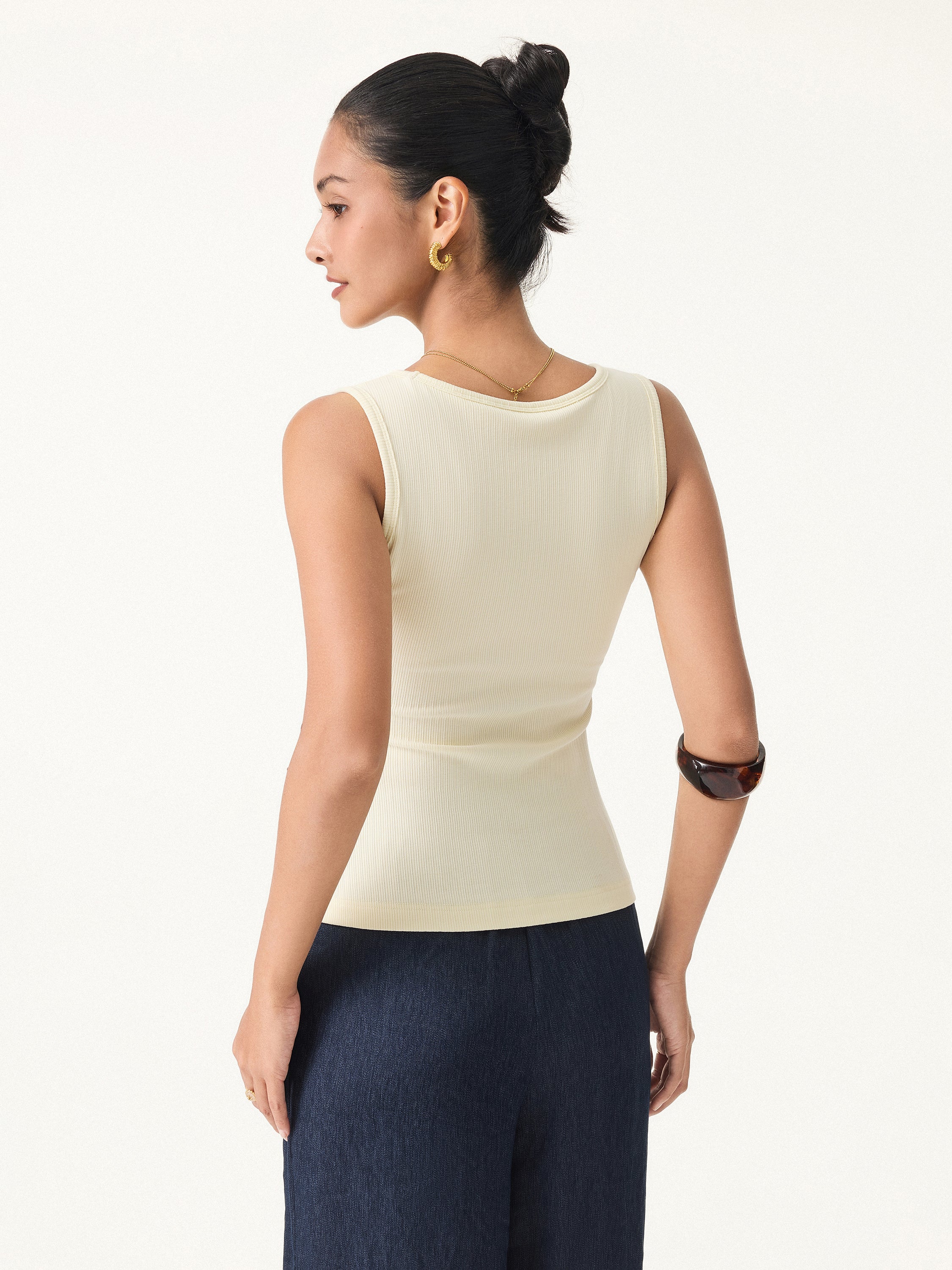 2-Piece Set: V-Neck Sleeveless Crop Top & A-Line Mini Skirt with Built-in Shorts