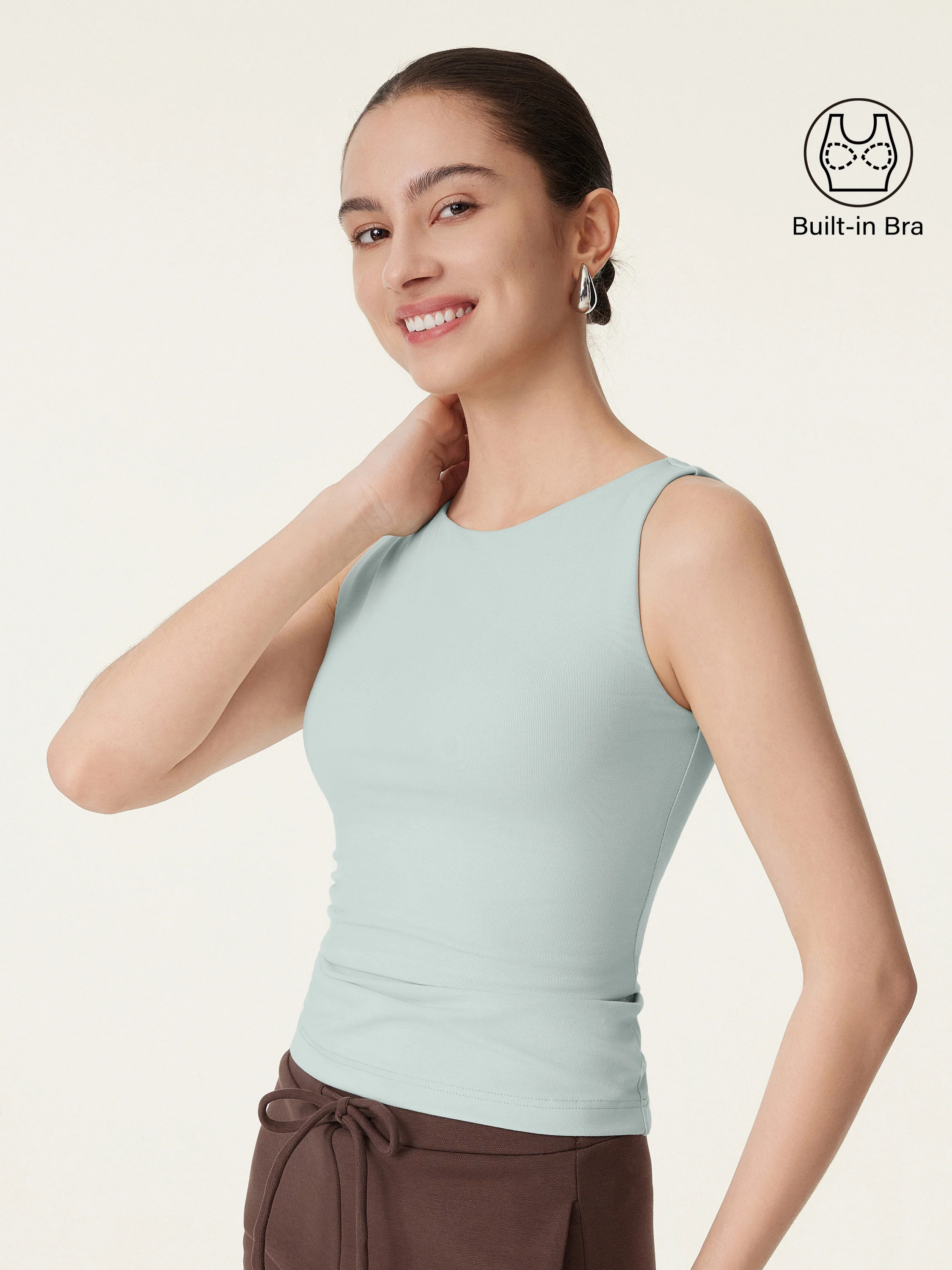 Soft Boatneck Breathable Bra Tank
