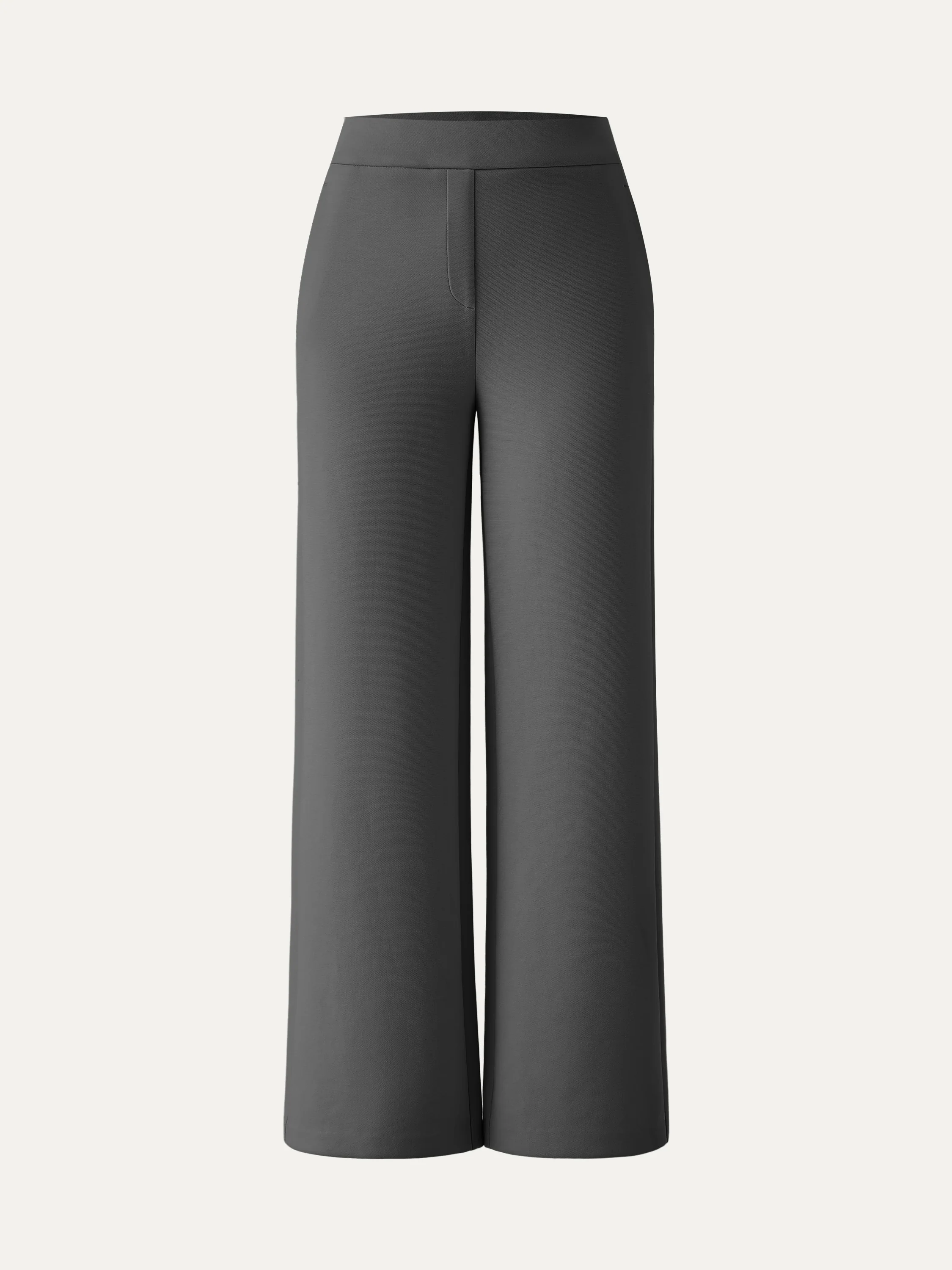 Textured Mid-Rise Pull-On Straight Pants with Pockets