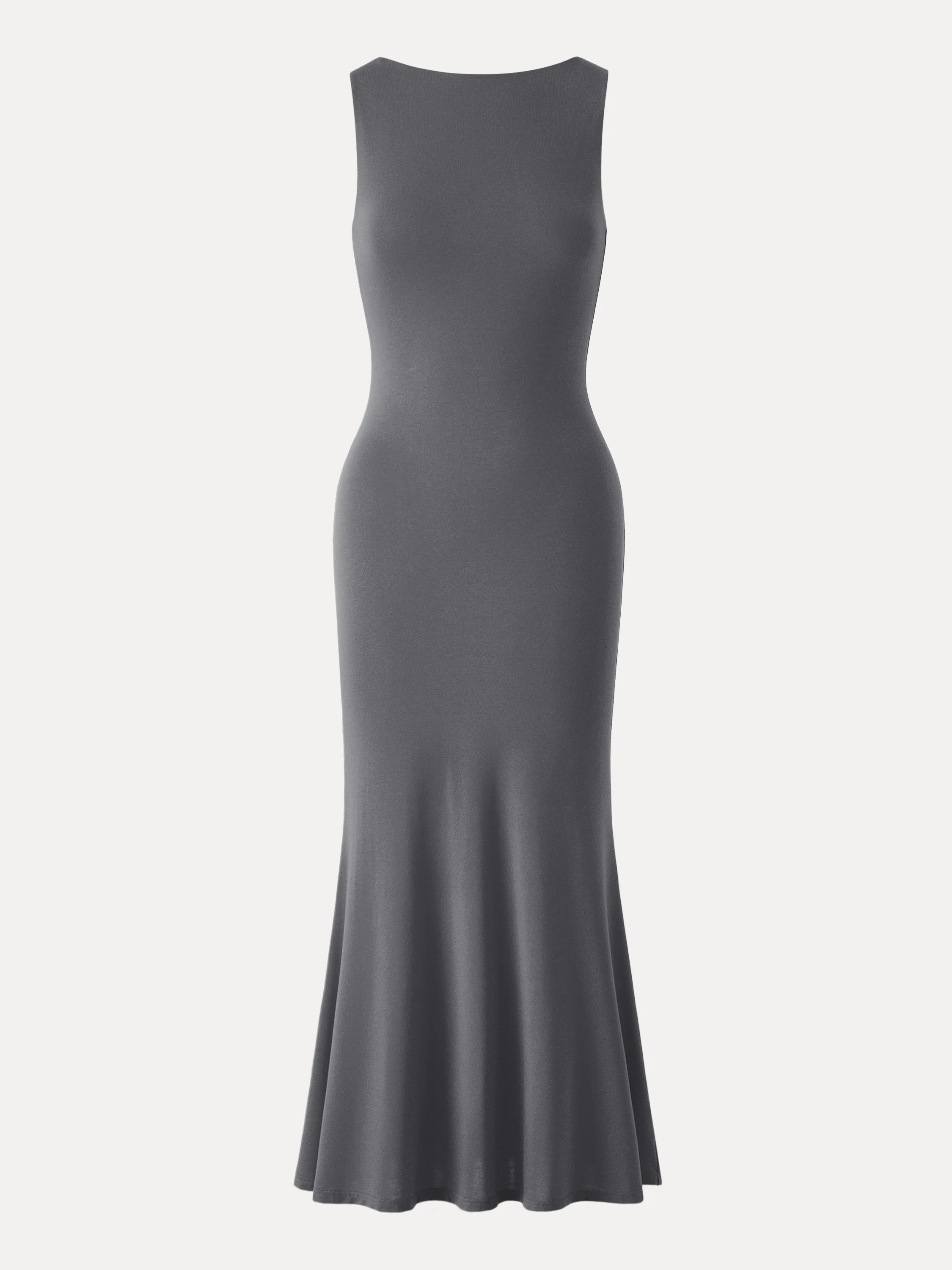 Effortless Boatneck Mermaid Maxi Dress