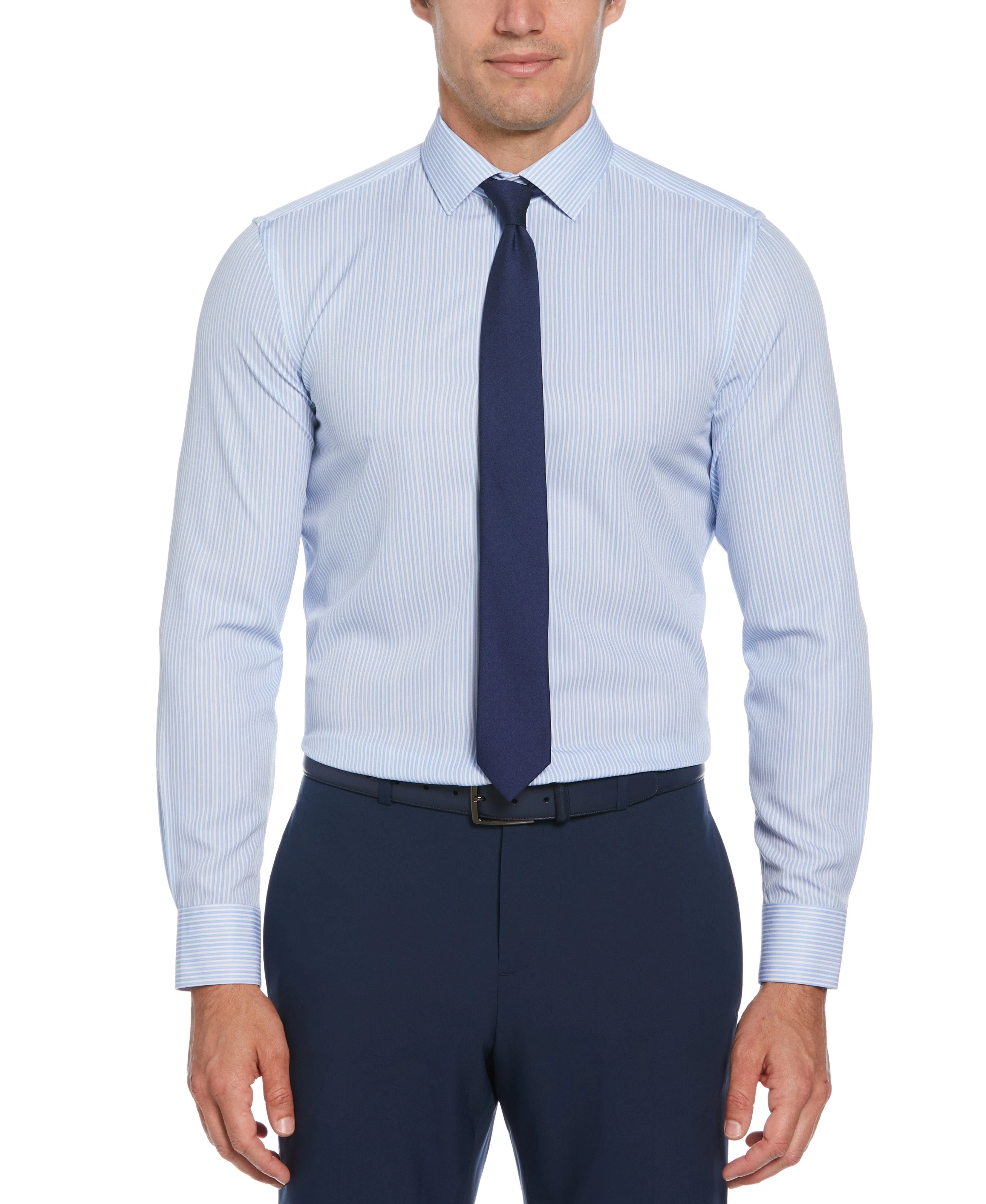 Slim Fit Total Stretch light Striped Print Dress Shirt