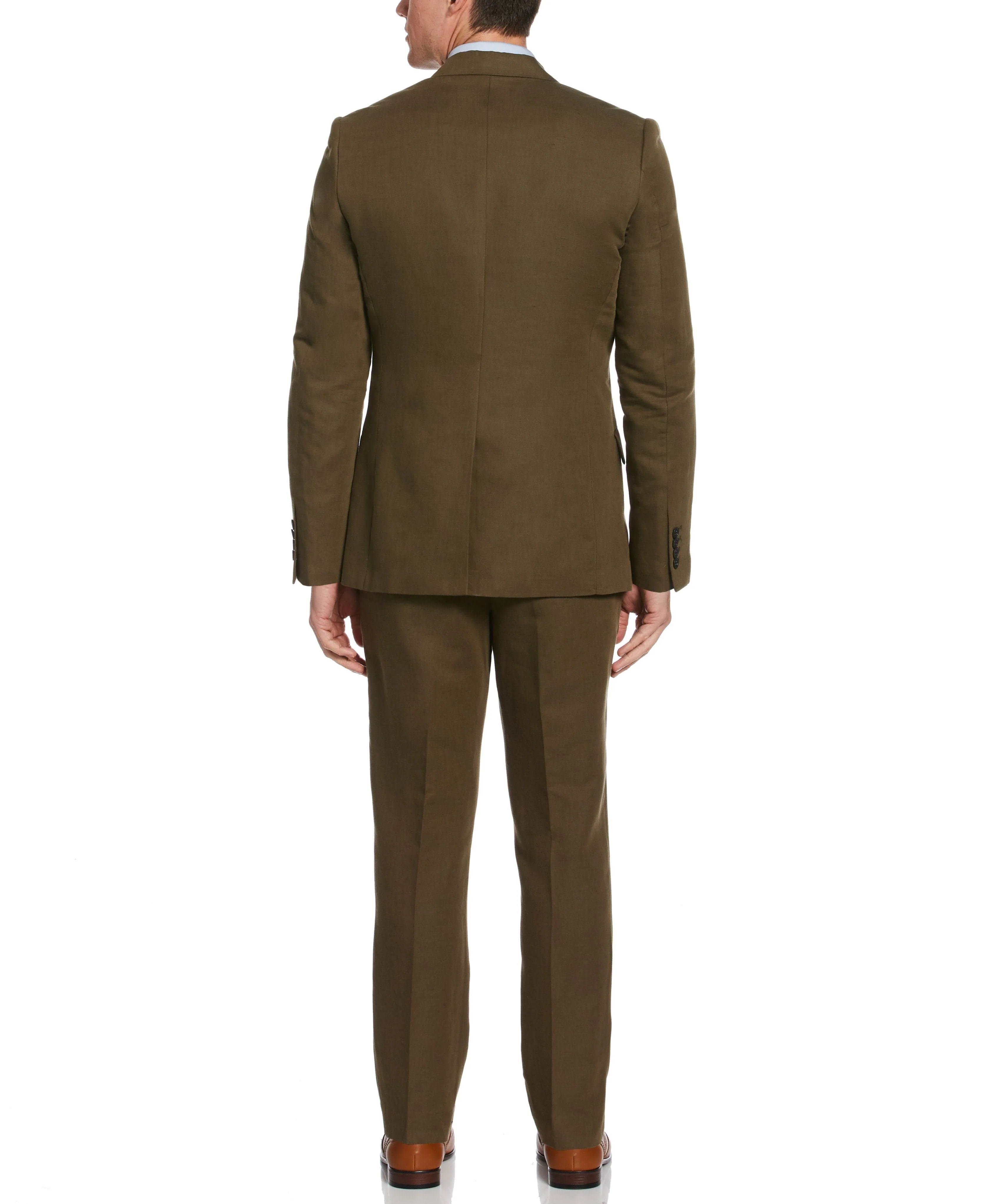 Slim Fit Linen Blend Solid Stretch Suit Jacket