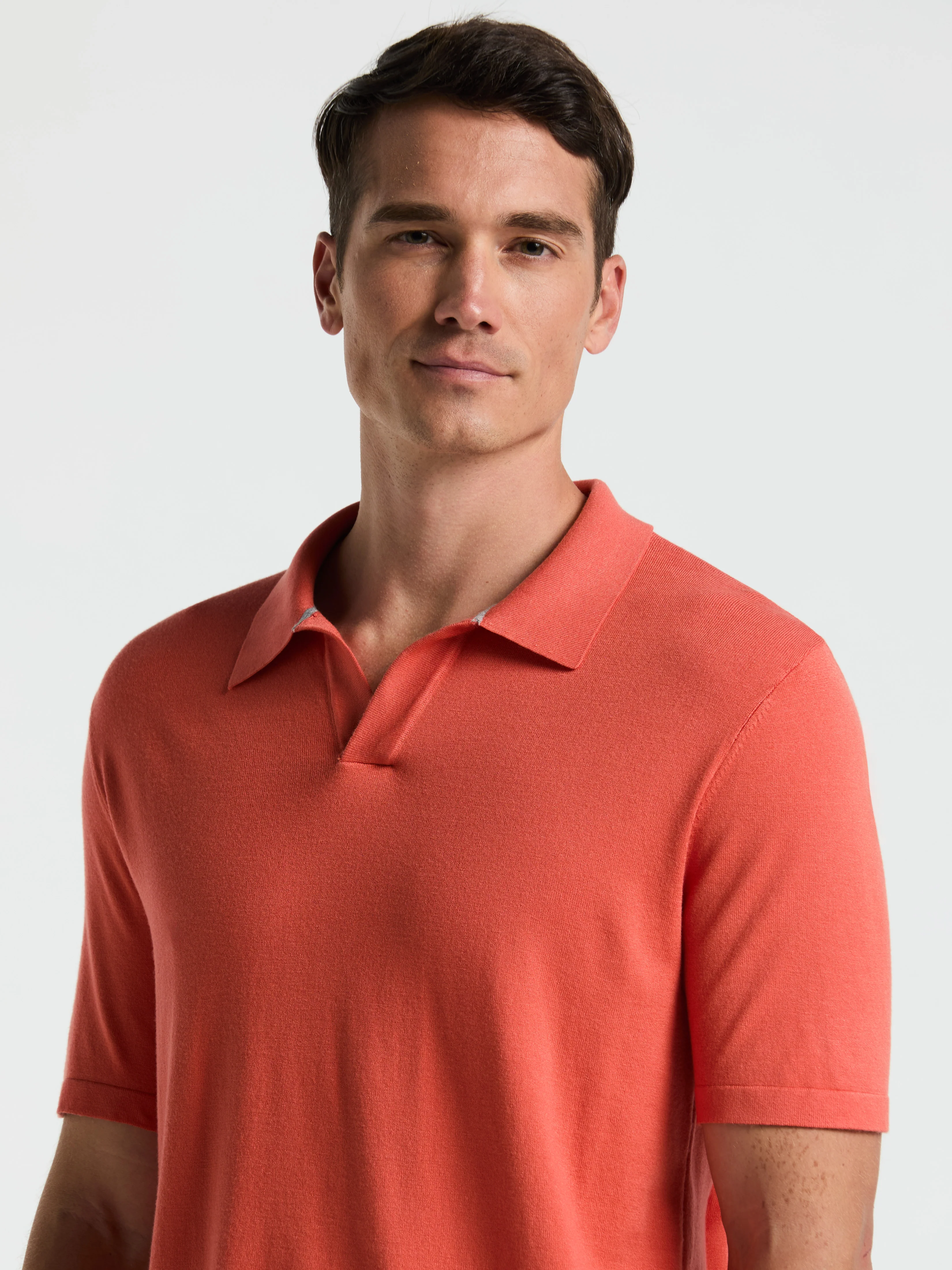 Tech Knit Open Polo Sweater