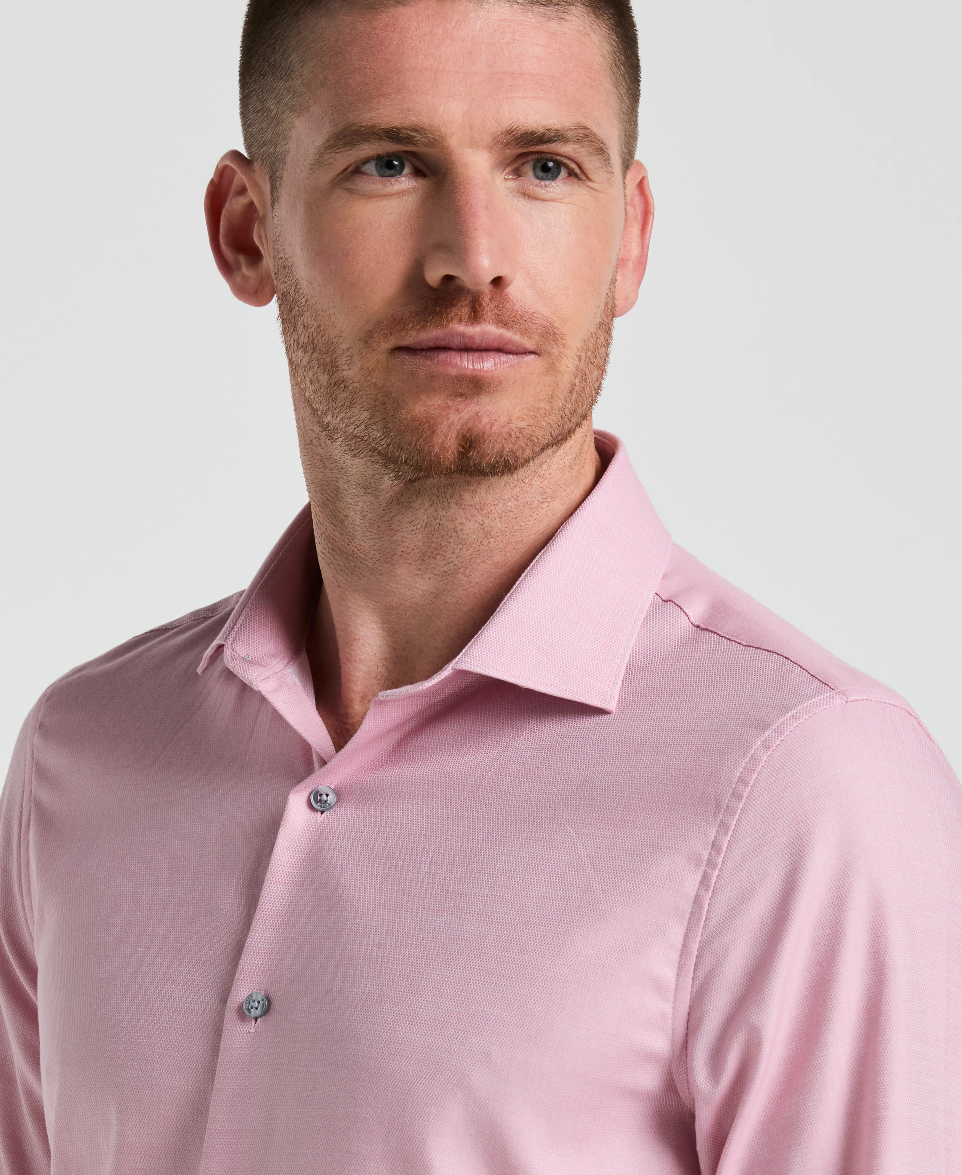 Dobby Micro Diamond Print Dress Shirt