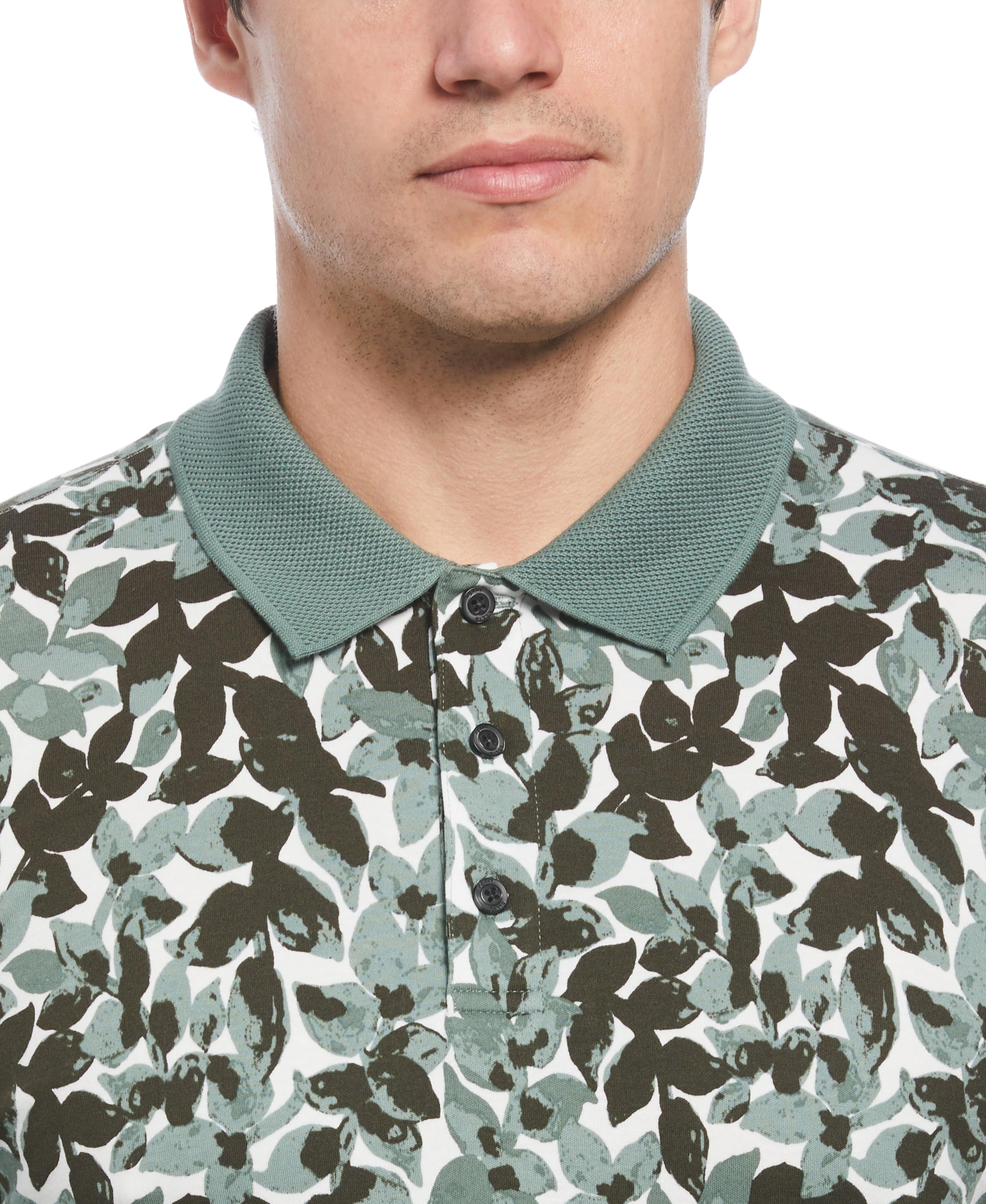 Cotton Leaf Print Polo