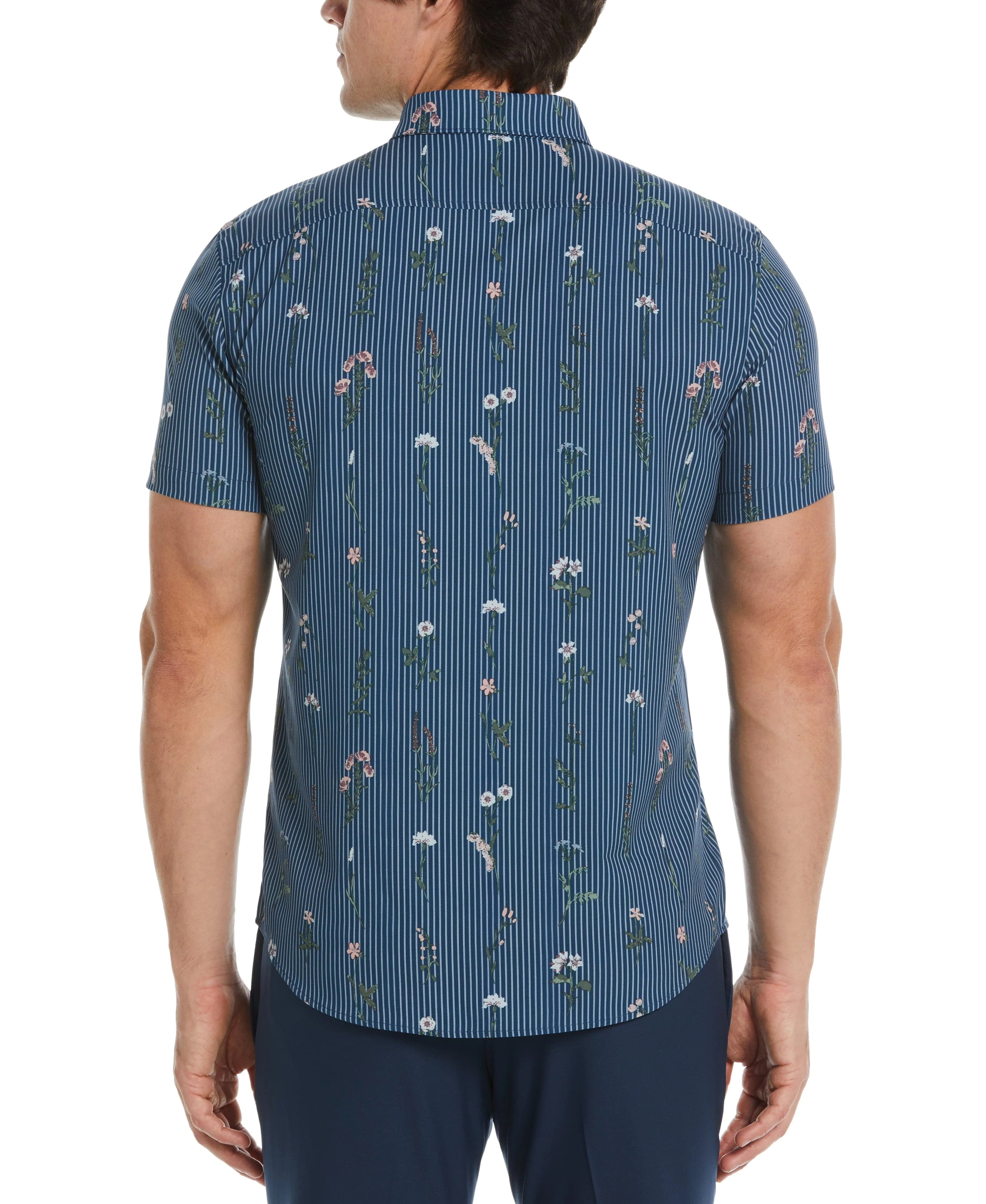 Total Stretch Slim Fit Floral Print Shirt
