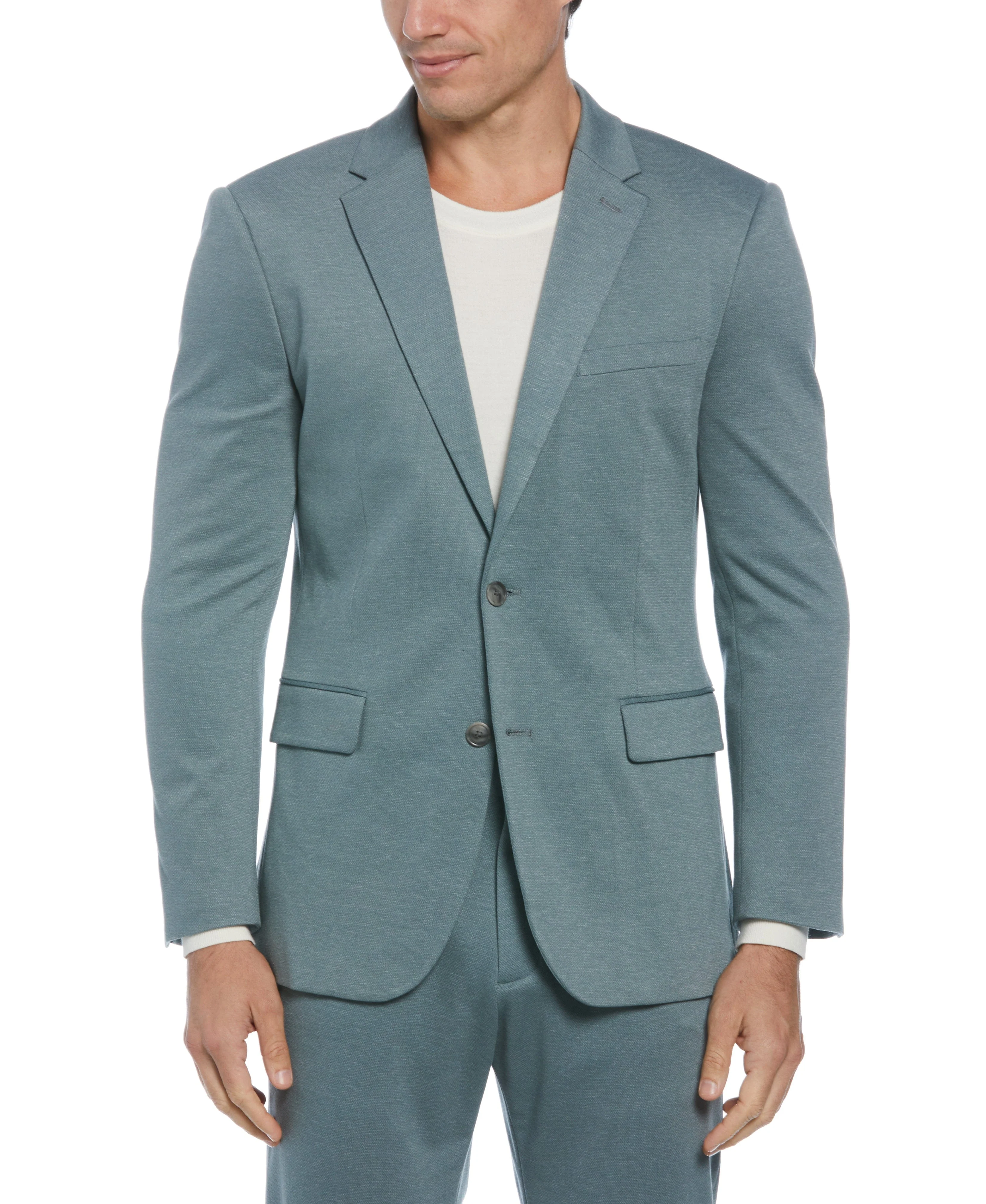 Slim Fit Two Tone Smart Knit Suit Jacket