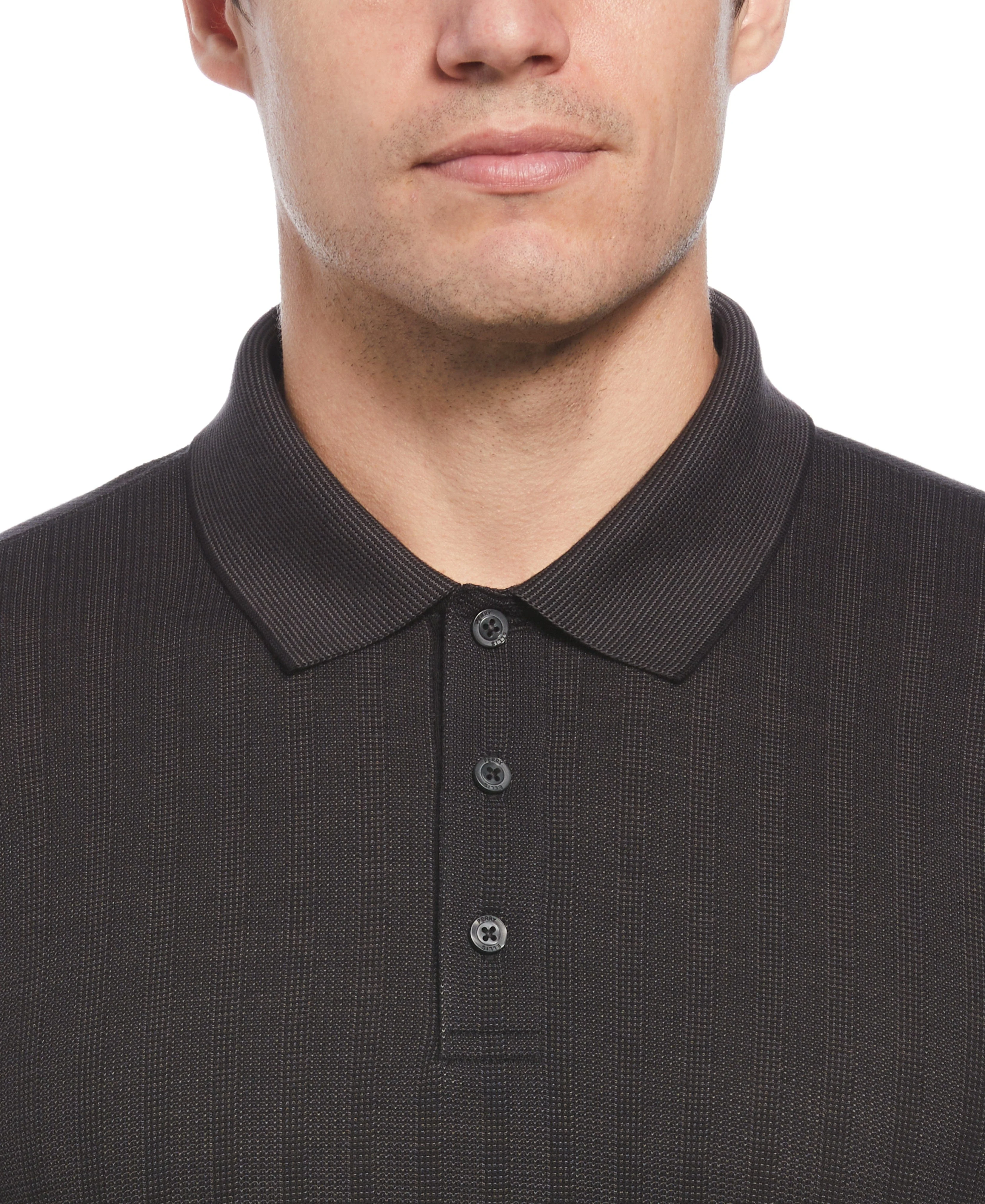 Textured Striped Polo